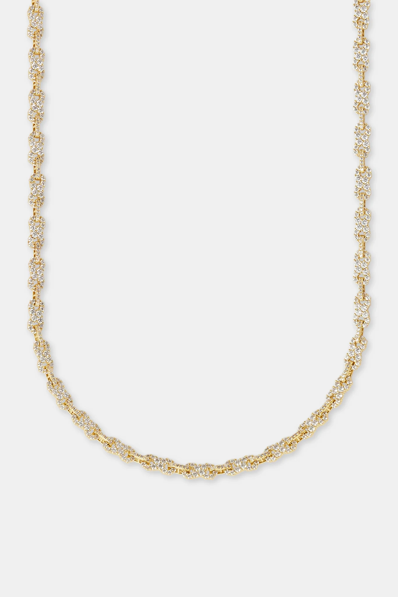 Iced Infinity Link Chain - Gold - 6mm - Image 2