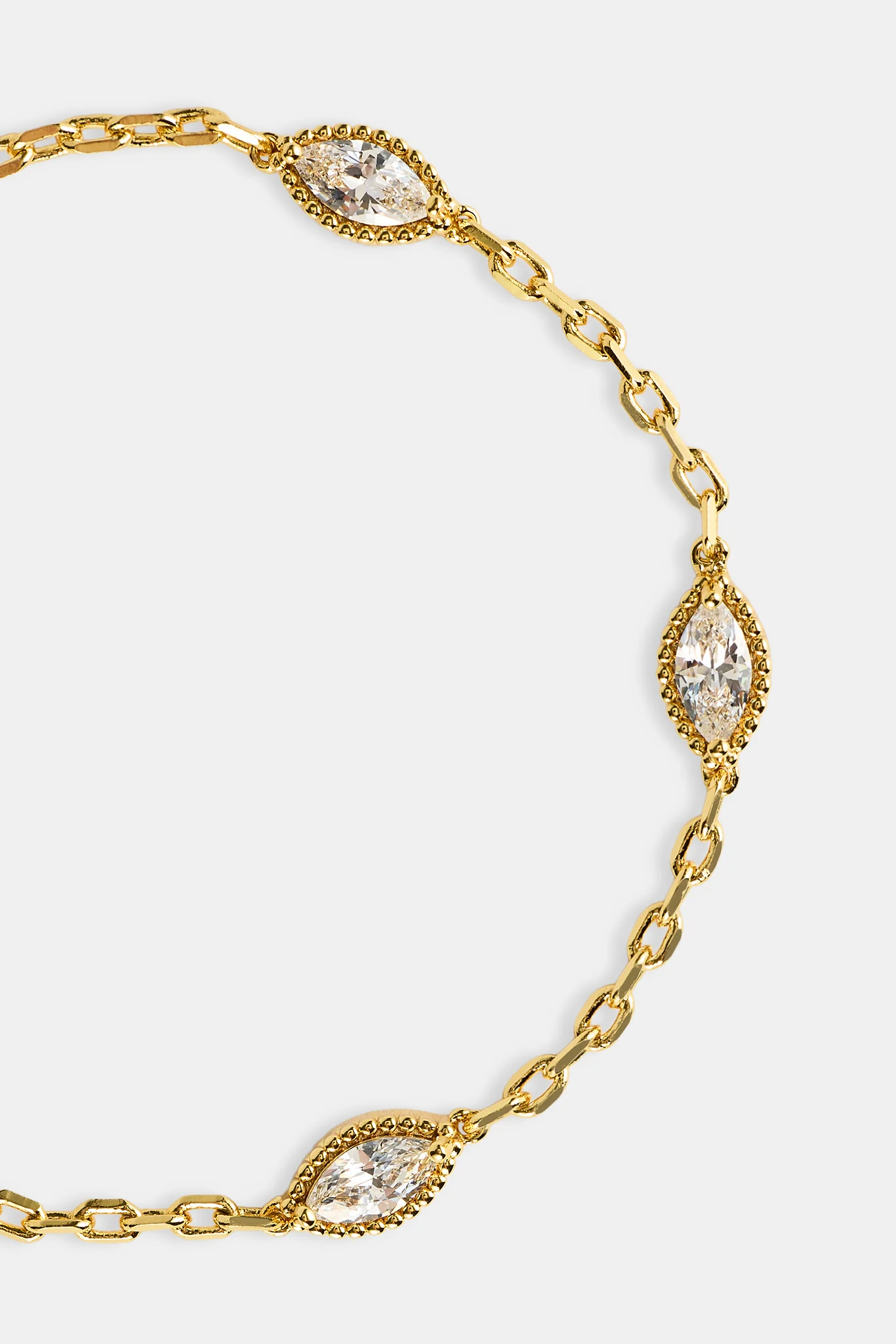 Oval Polished Bracelet - 6mm - Gold - Image 2