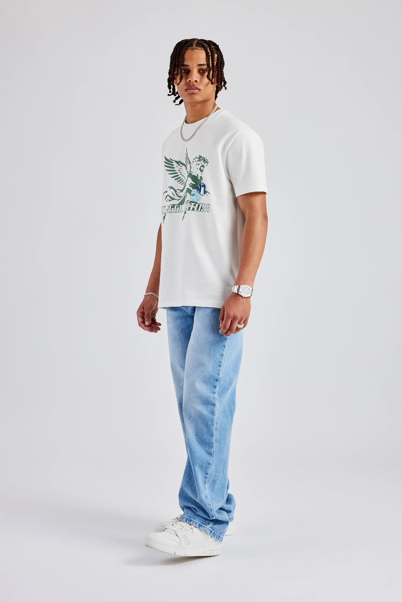 Mens Relaxed Fit Jeans - Vintage Blue - Image 2