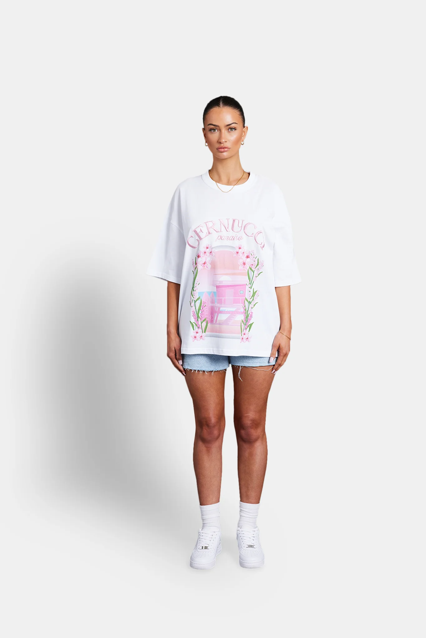 Miami Beach Hut Graphic T-Shirt - White - Image 2