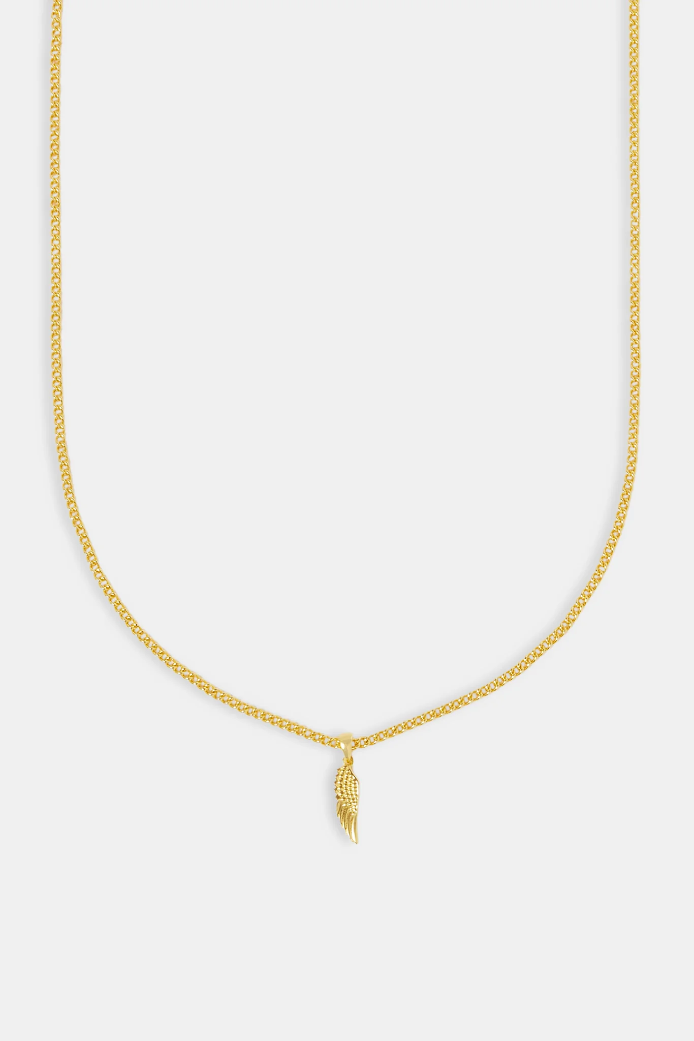 Micro Angel Wing Necklace - 15mm - Gold - Image 2
