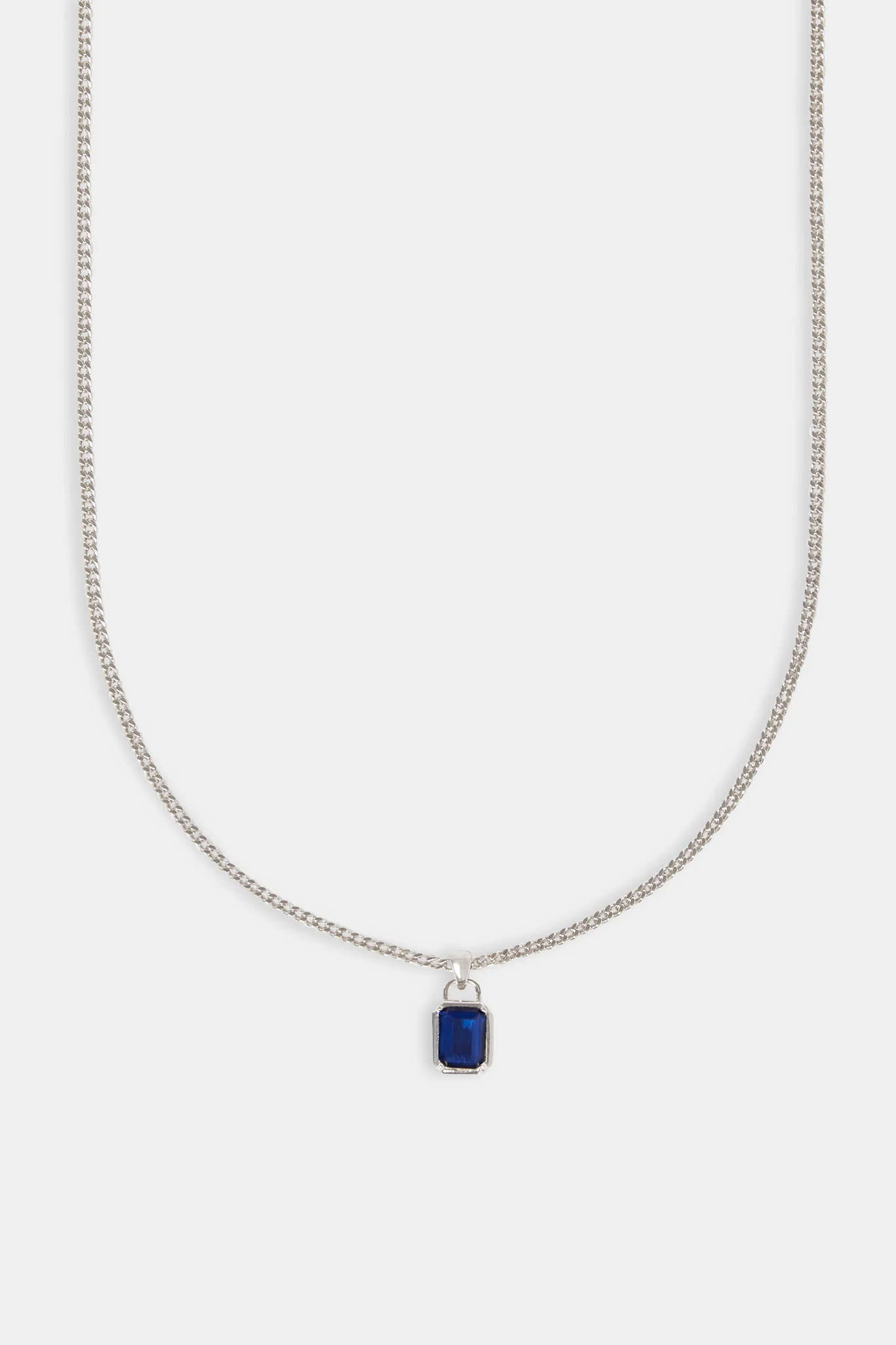 Micro Iced Blue Gemstone Necklace - 10mm - Image 2