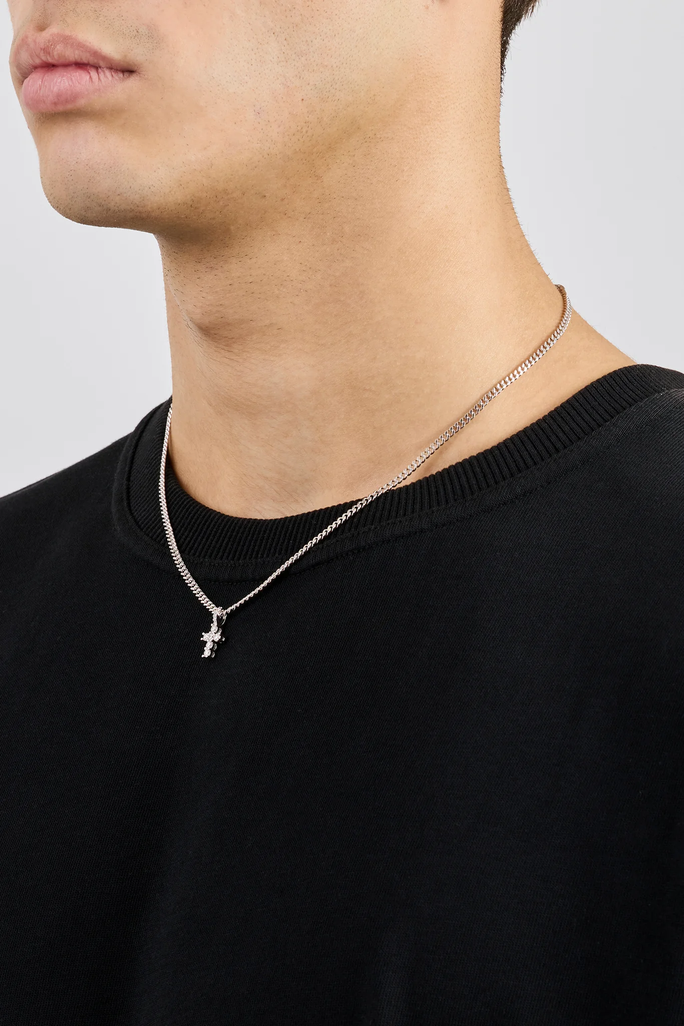 Micro Iced Cross Cuban Necklace - 10mm - Image 4