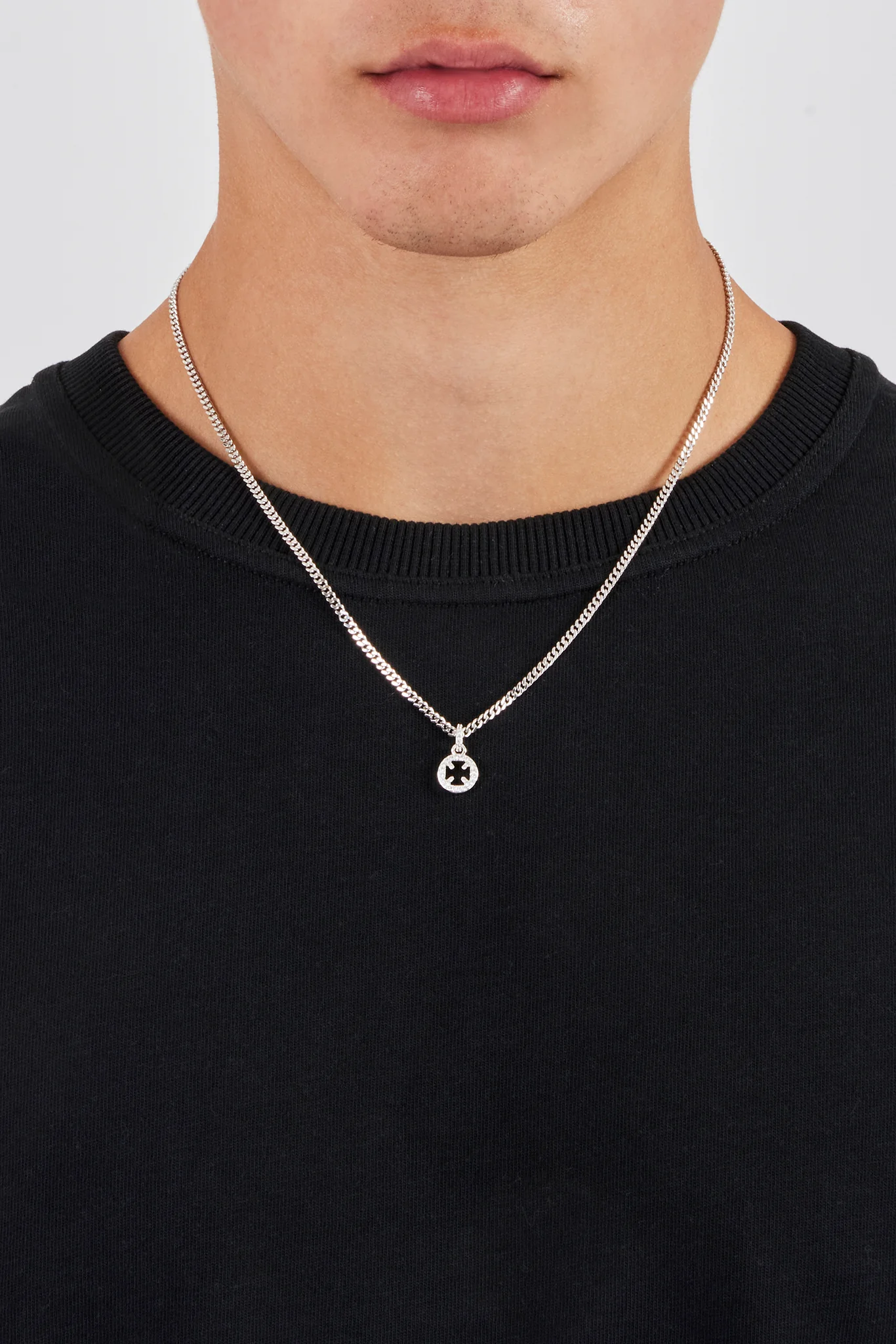 Micro Iced Motif Cut Out Necklace - 10mm