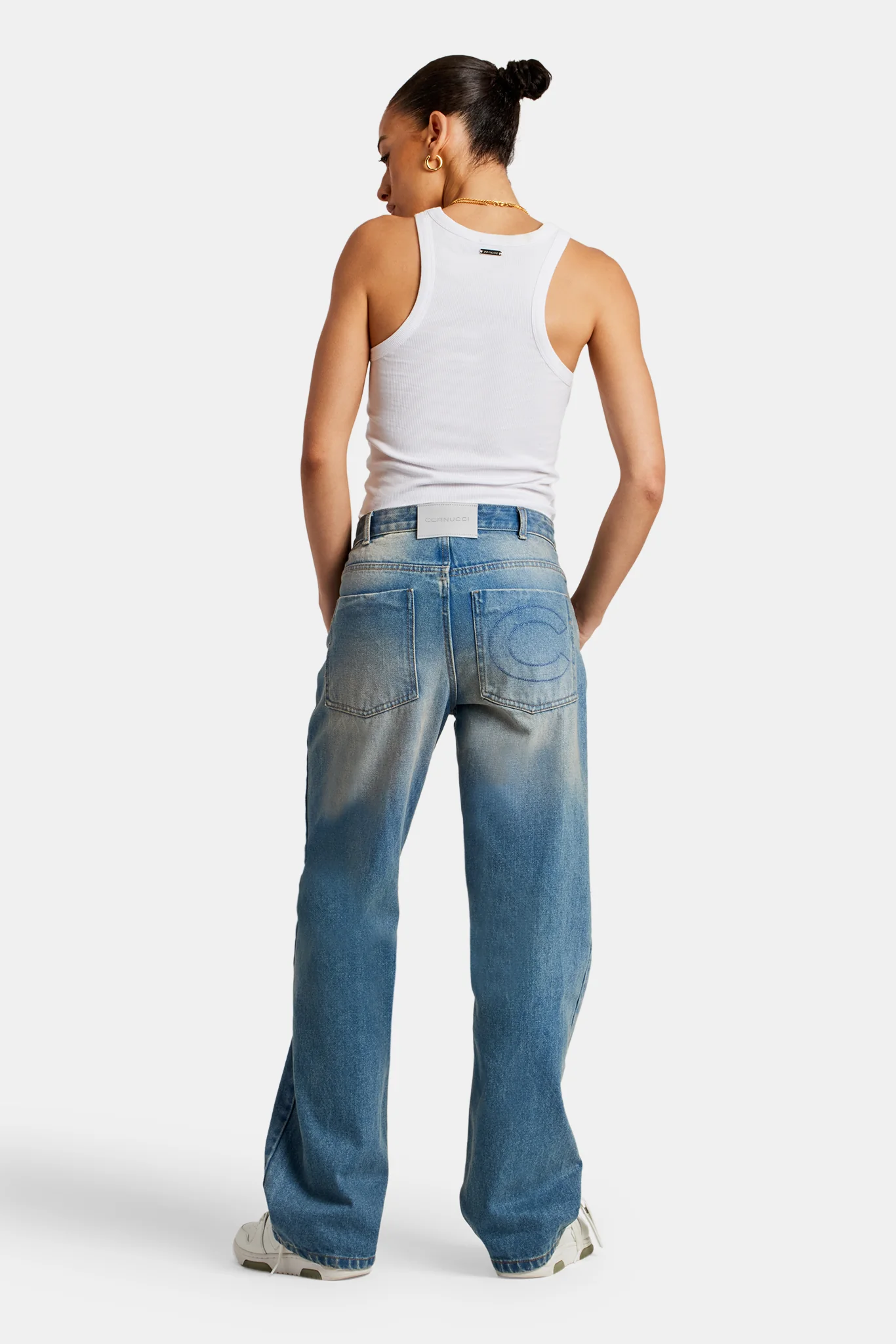 Mid Rise Relaxed Jeans - Antique Wash - Image 3