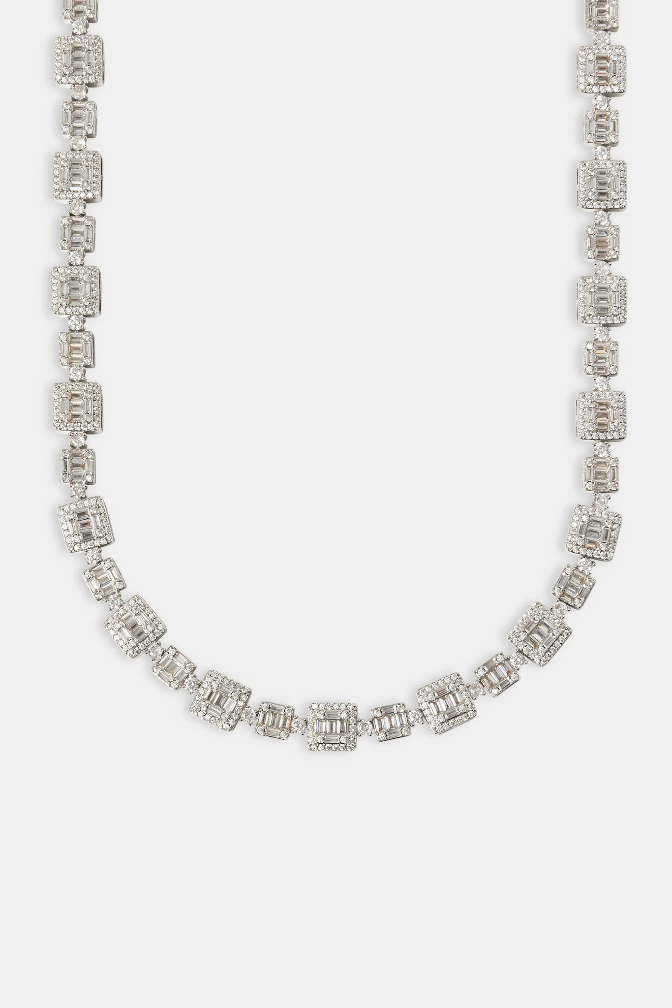 Mixed Baguette Tennis Chain - 10mm - Image 2