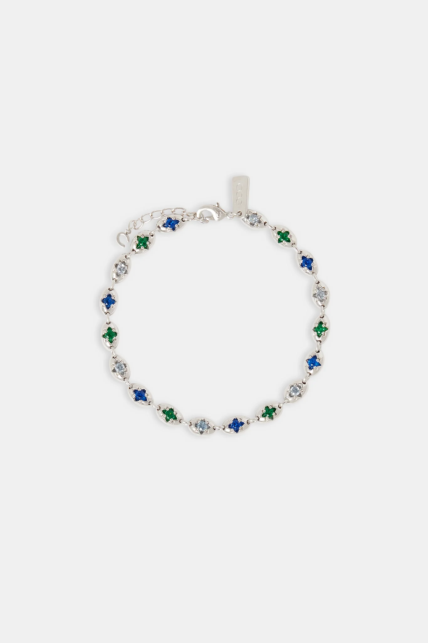 Mixed Gemstone Centre Coffee Bean Bracelet - 6mm - Image 2