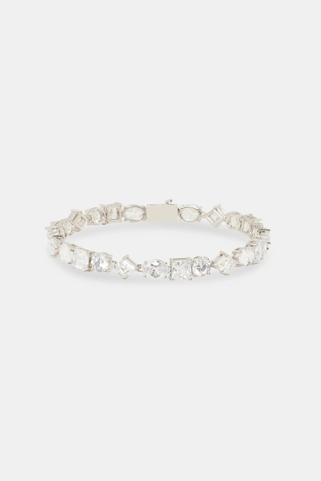 Mixed Shape Clear Stone Tennis Bracelet - 6mm - Image 2