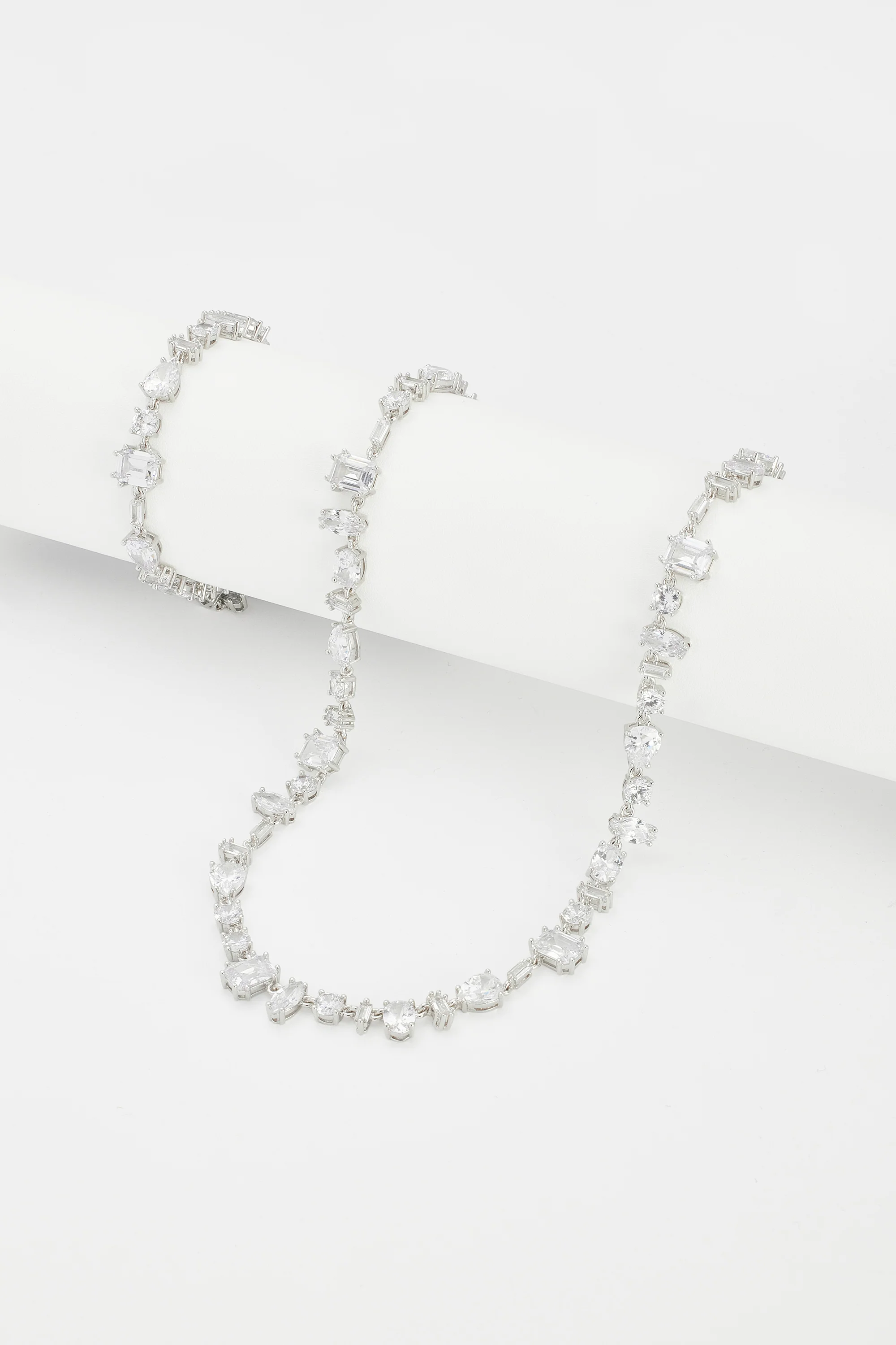 Mixed Shape Tennis Chain + Bracelet Bundle