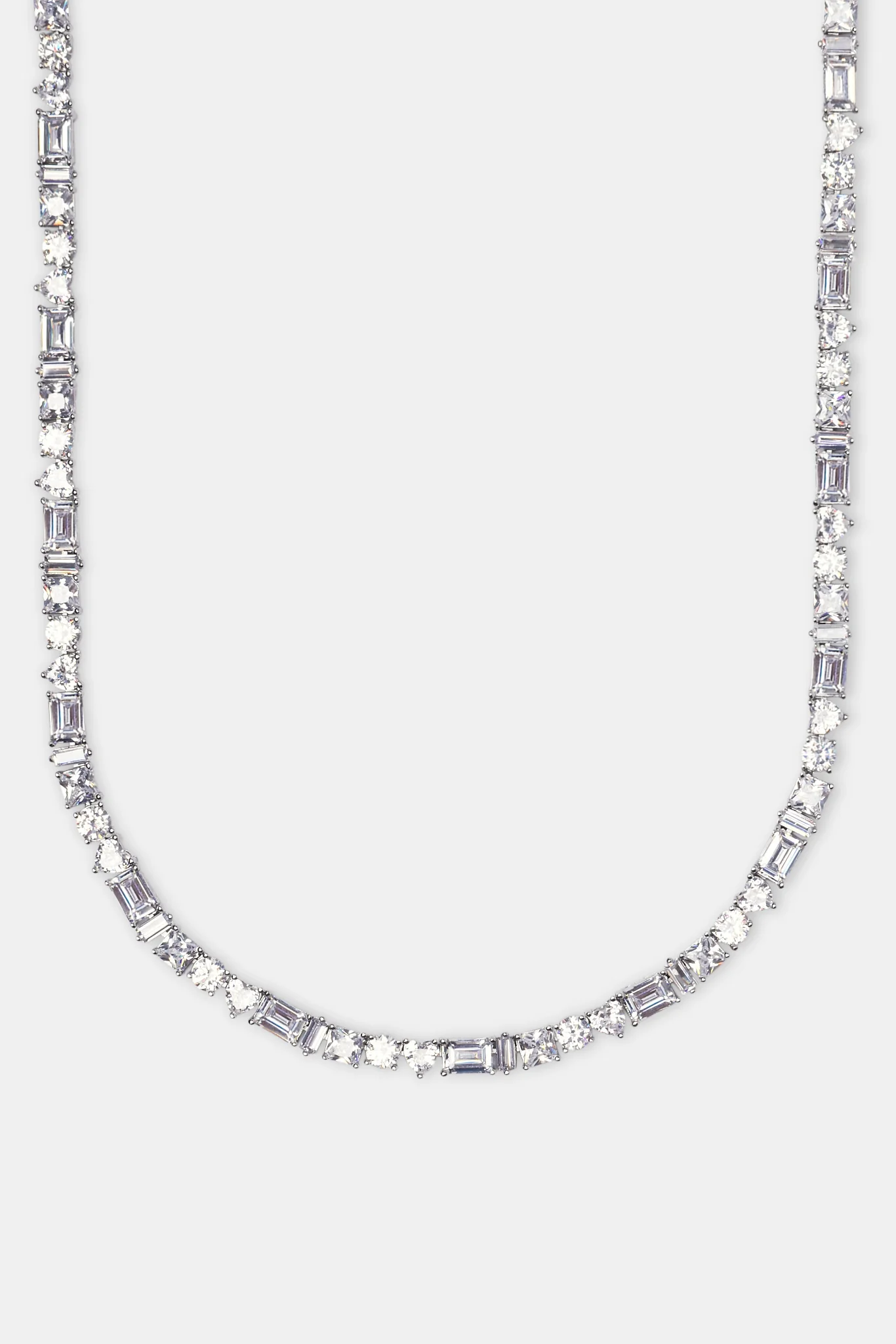 Mixed Shape Tennis Chain - White - Image 2