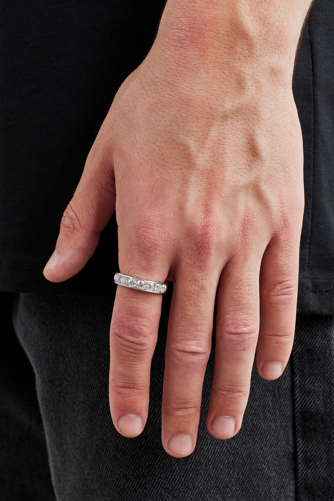 Moissanite Band Ring - 5mm - Image 2