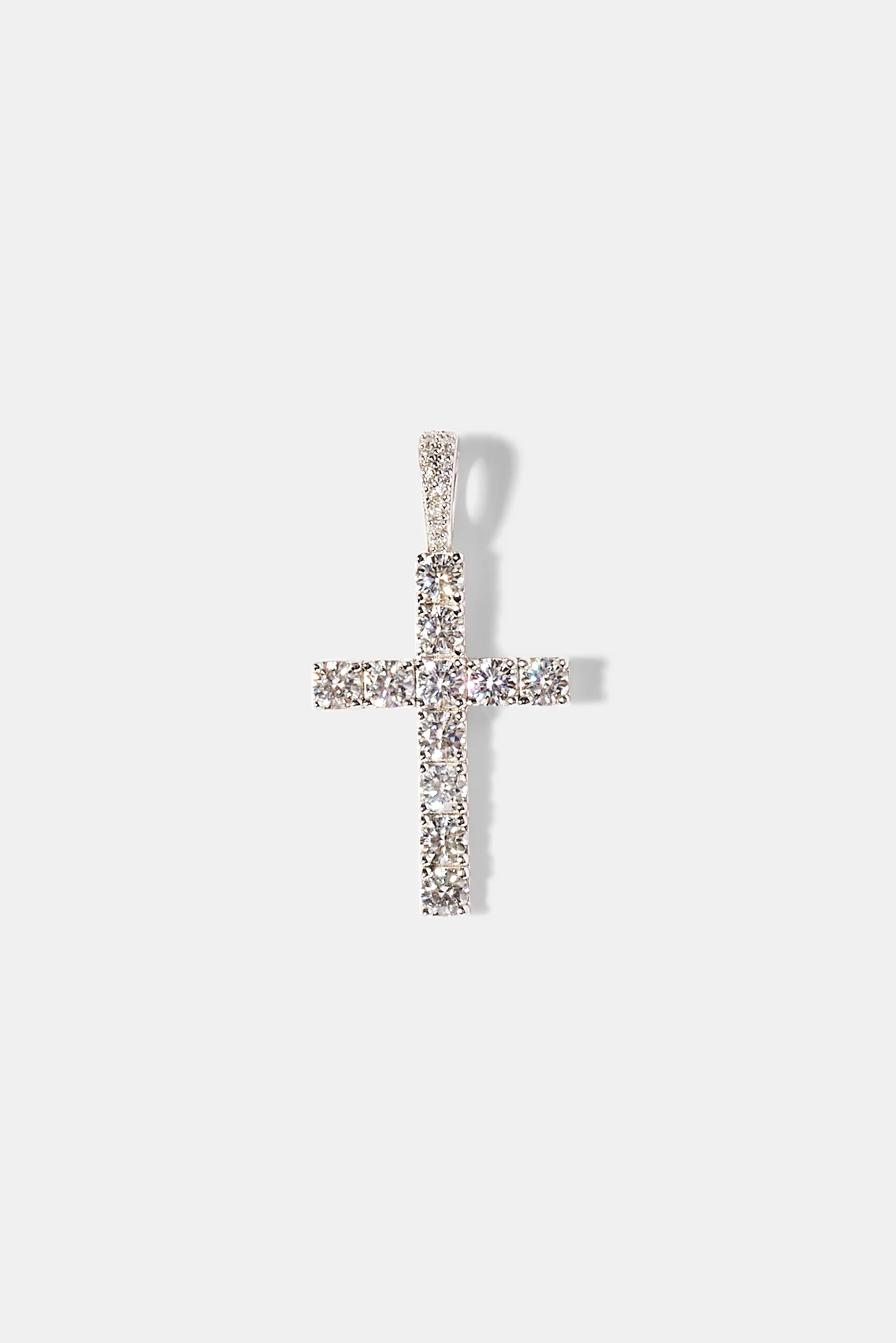 Moissanite Cross Pendant - 30mm - Image 2
