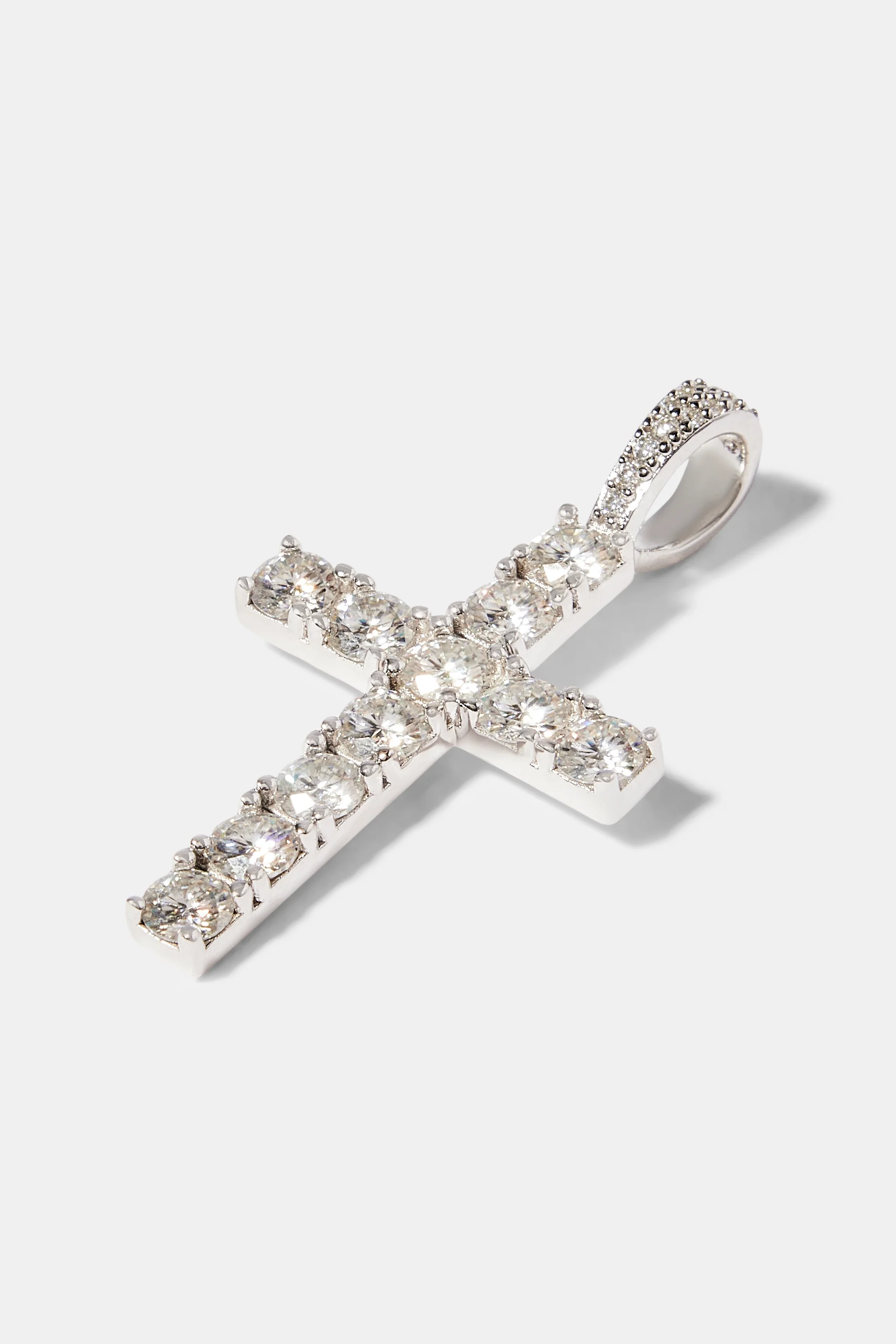 Moissanite Cross Pendant - 30mm - Image 3