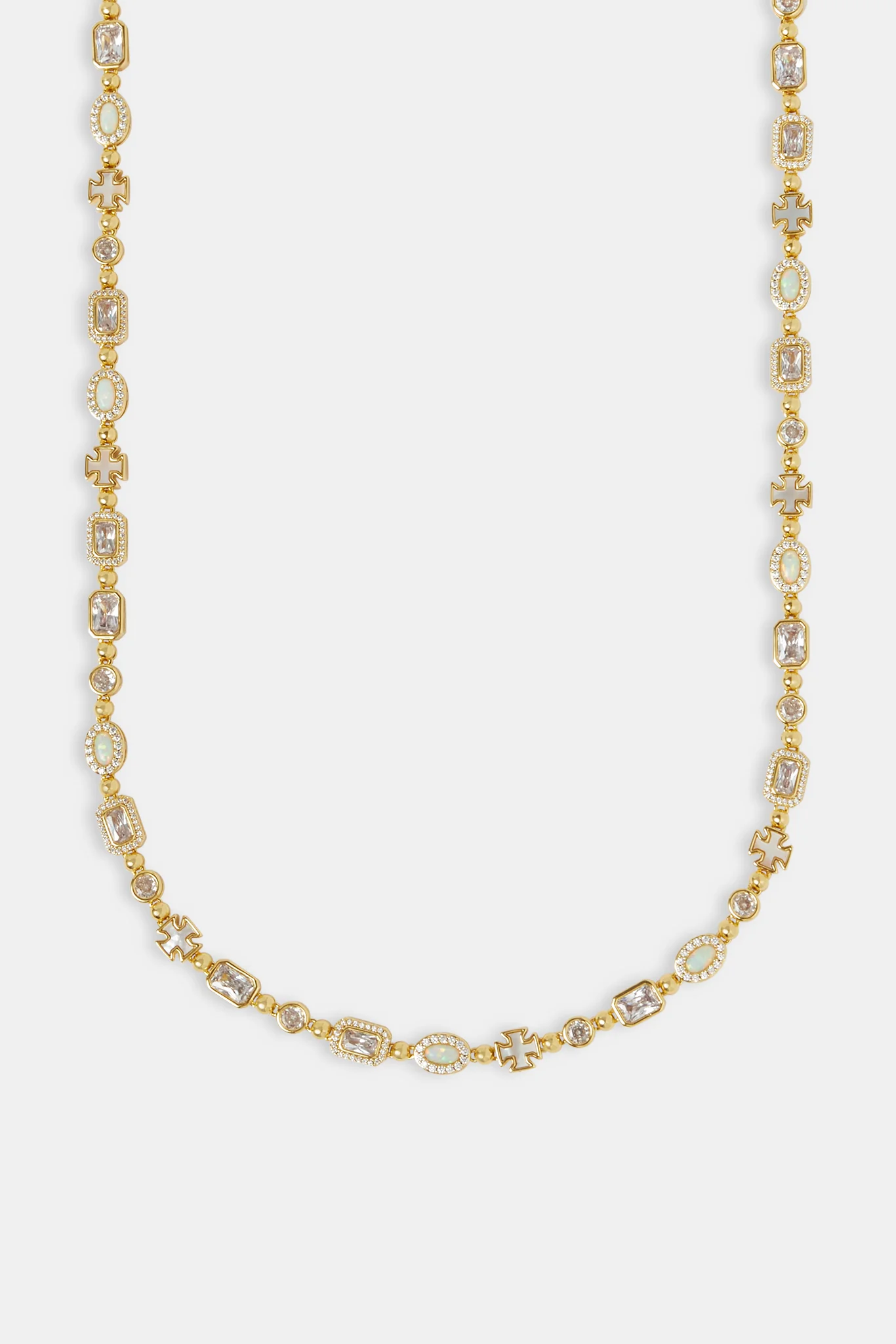 Mother of Pearl Multi Gemstone Chain - 6mm - Image 2