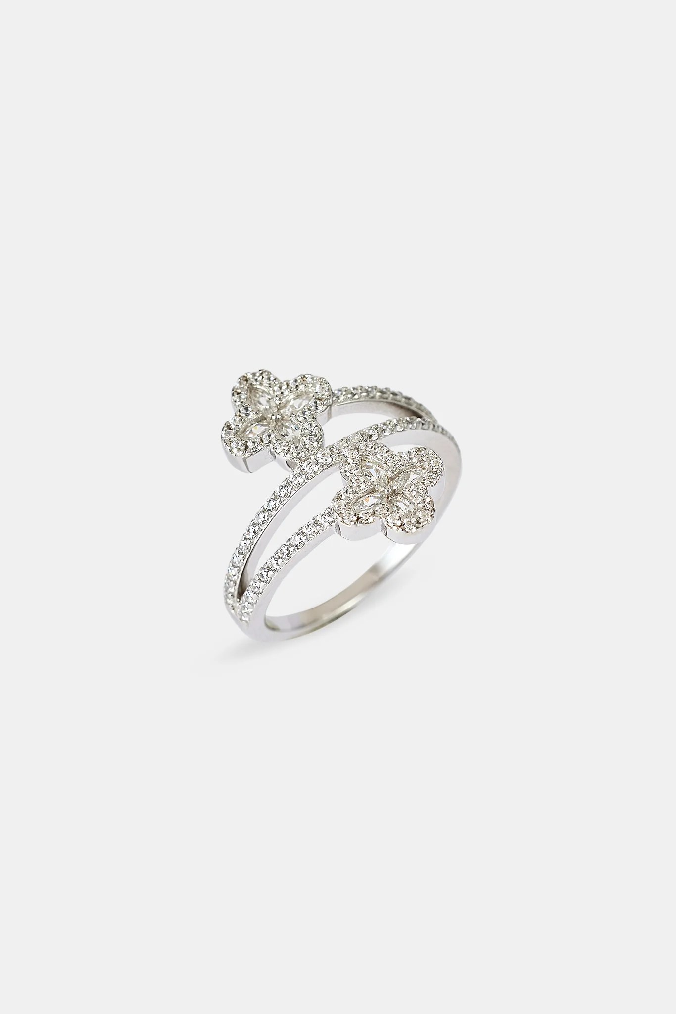 Motif CZ Twist Ring -15mm -  White - Image 2