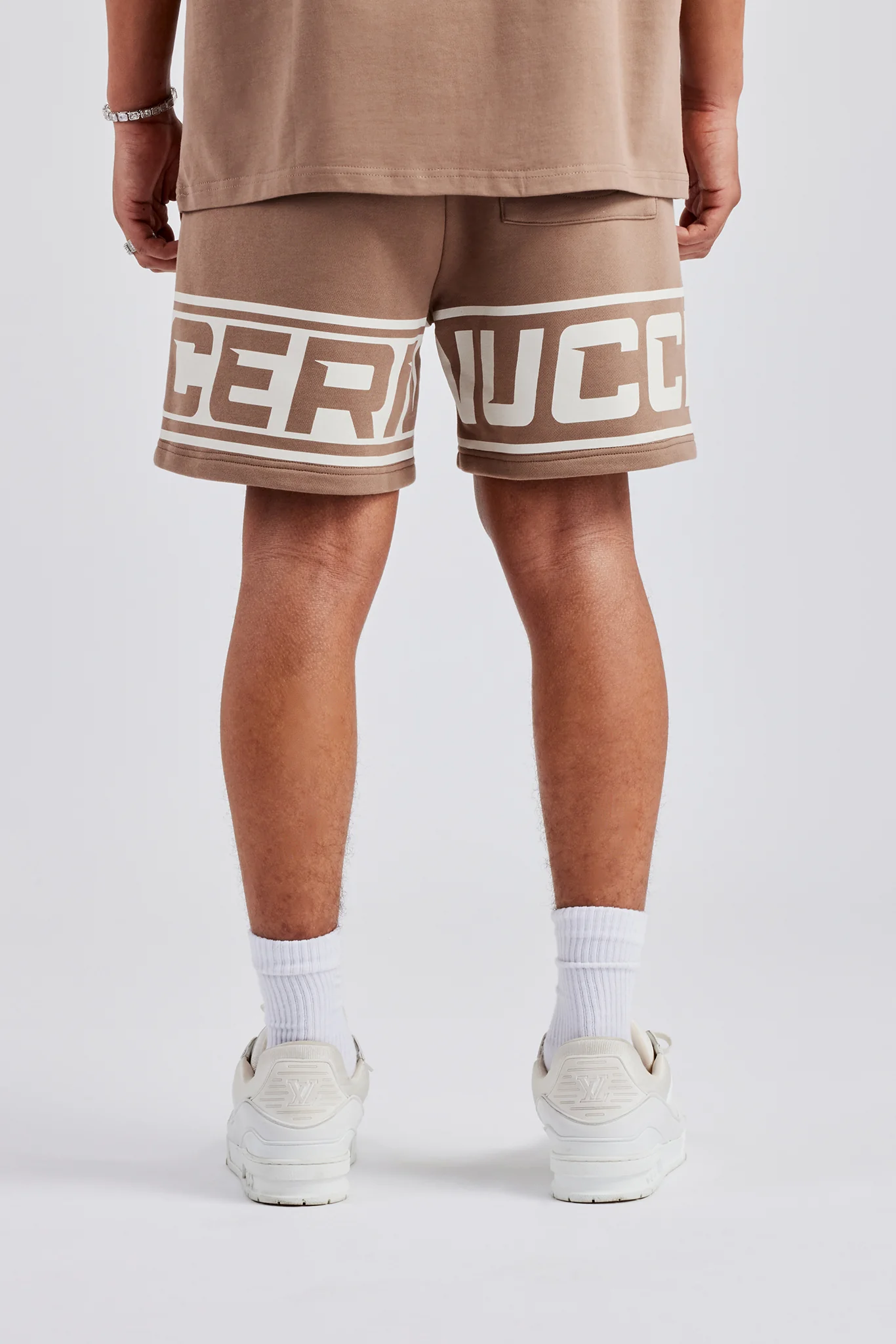 Moto Jersey Shorts - Washed Brown - Image 3
