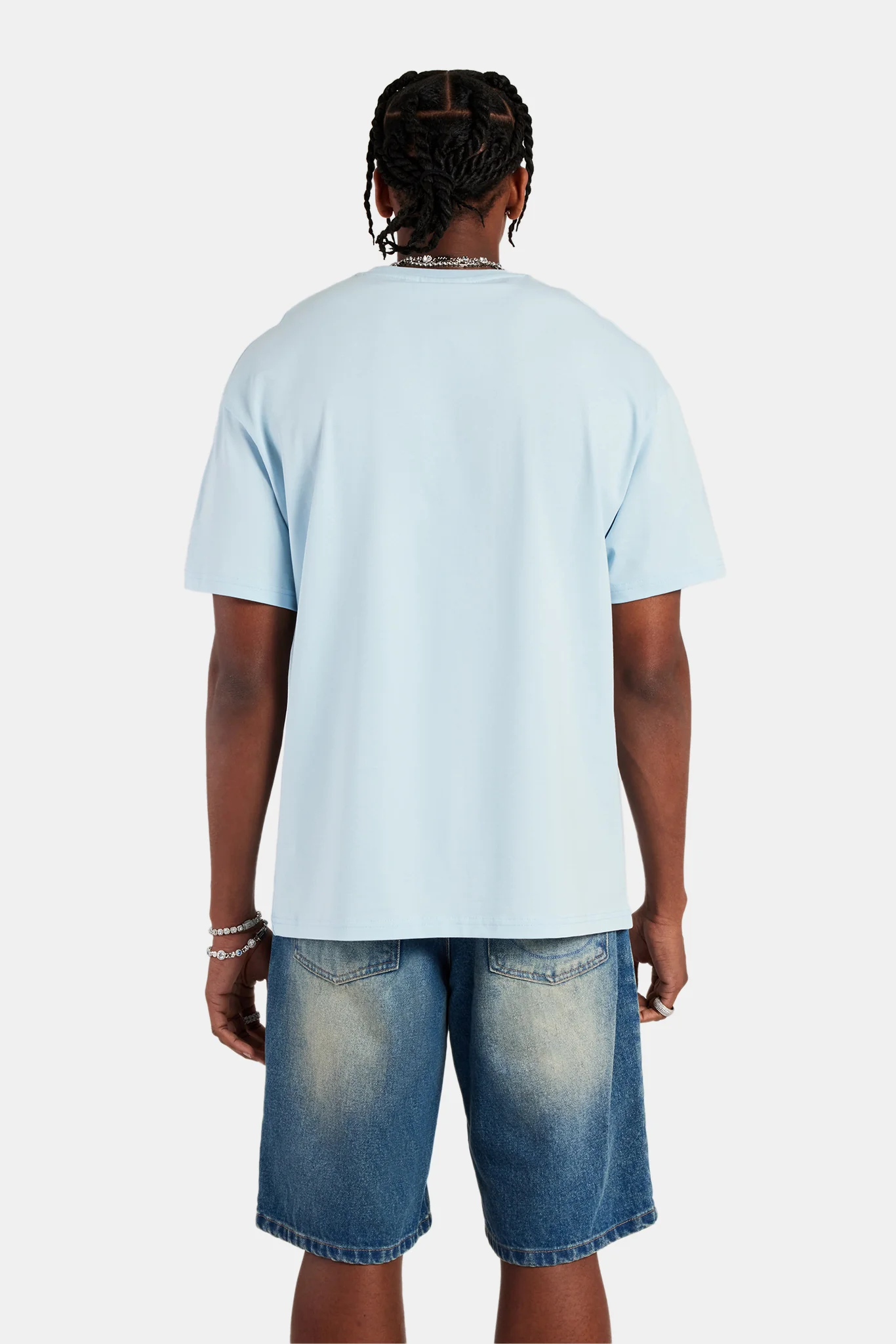 Moto Oversized T-Shirt - Light Blue - Image 3