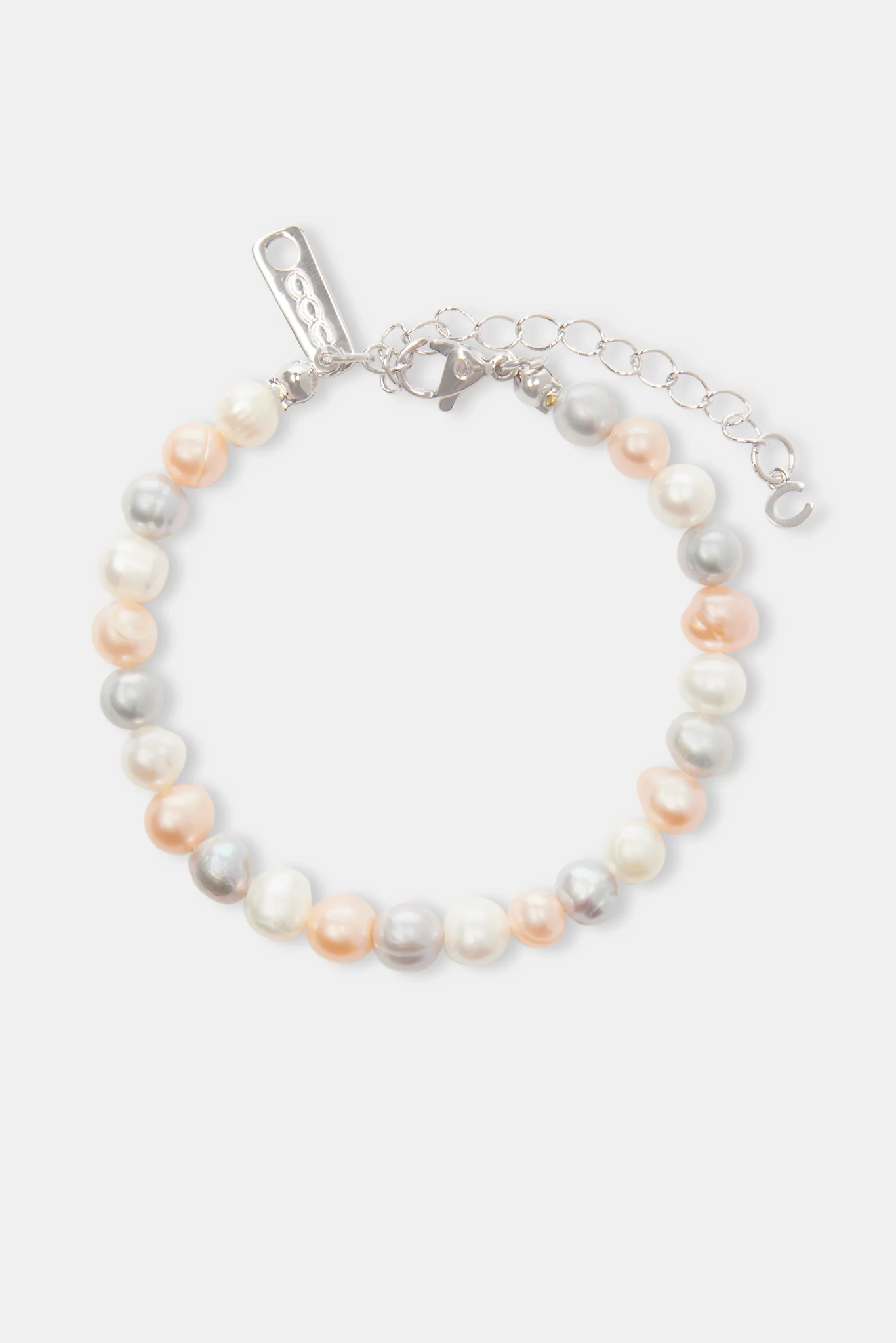 Multi Colour Freshwater Pearl Bracelet - White - Image 2