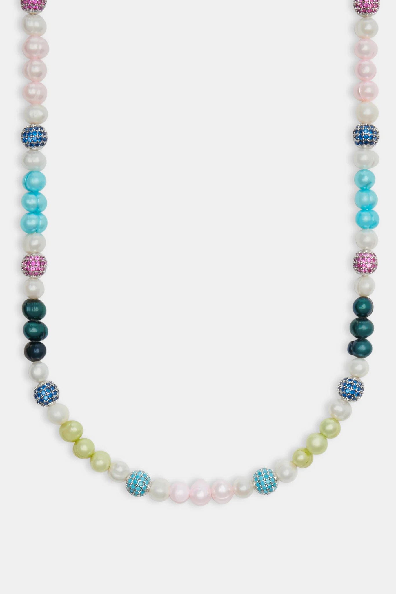 Multi Colour Ice Ball & Bead Freshwater Pearl Necklace - Image 2