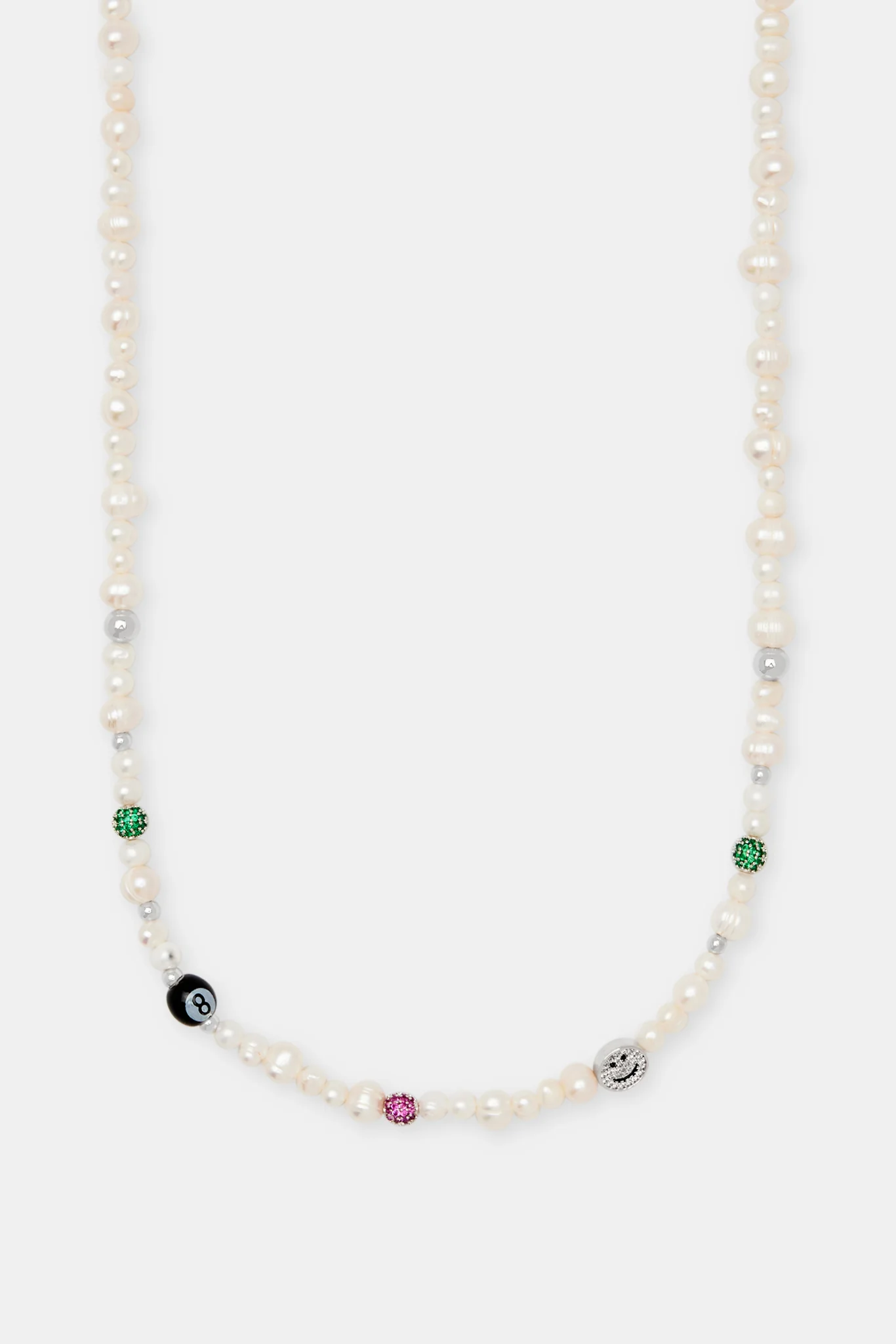 Multi Colour Ice Ball Freshwater Pearl Necklace - Image 2