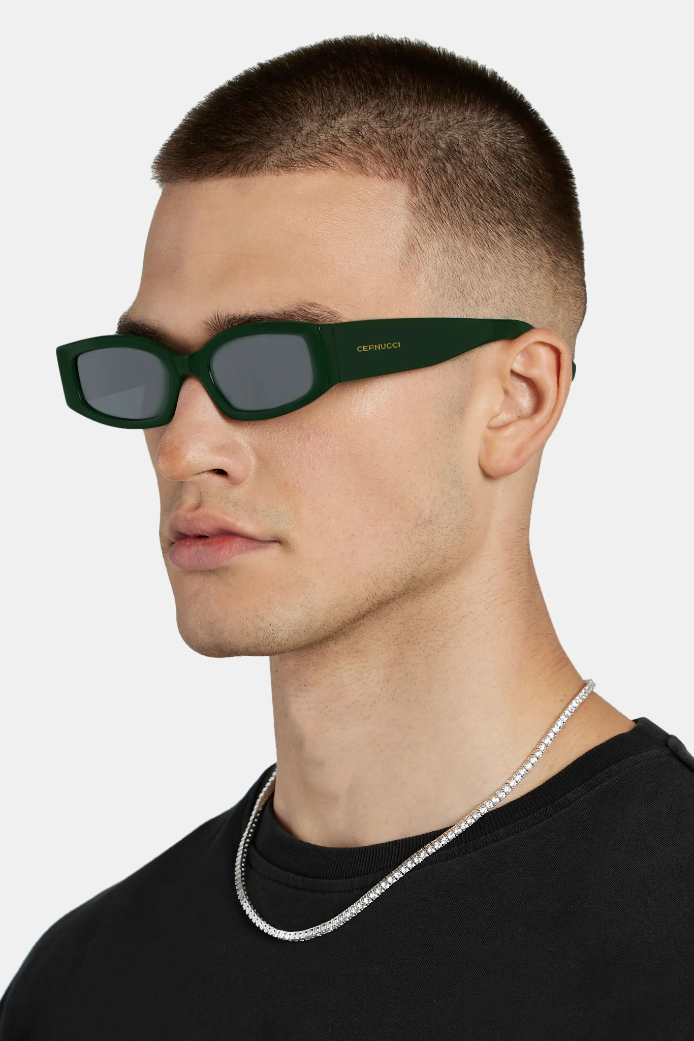 Narrow Lens Sunglasses - Green - Image 2