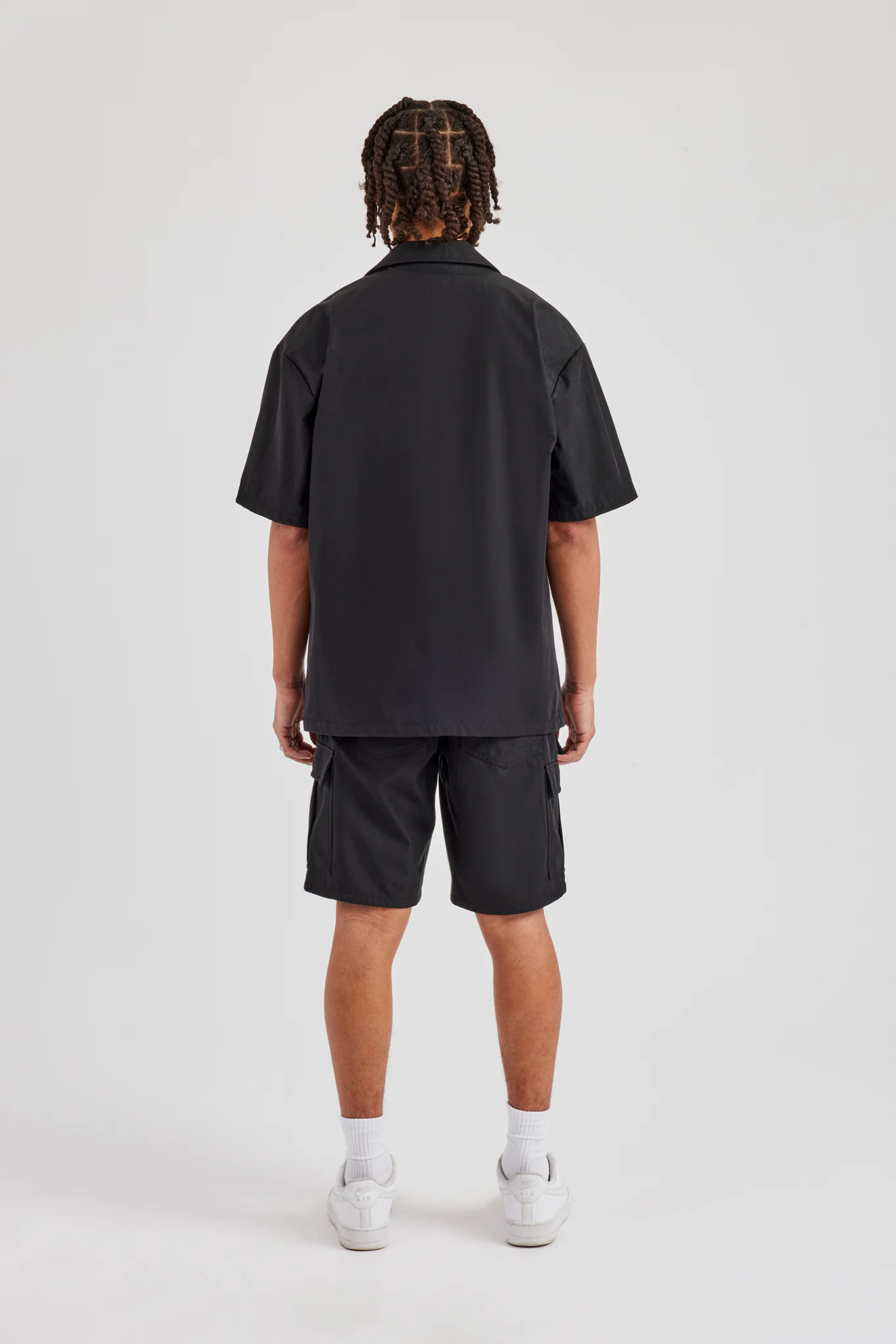 Nylon Cargo Shirt & Short - Black - Image 3