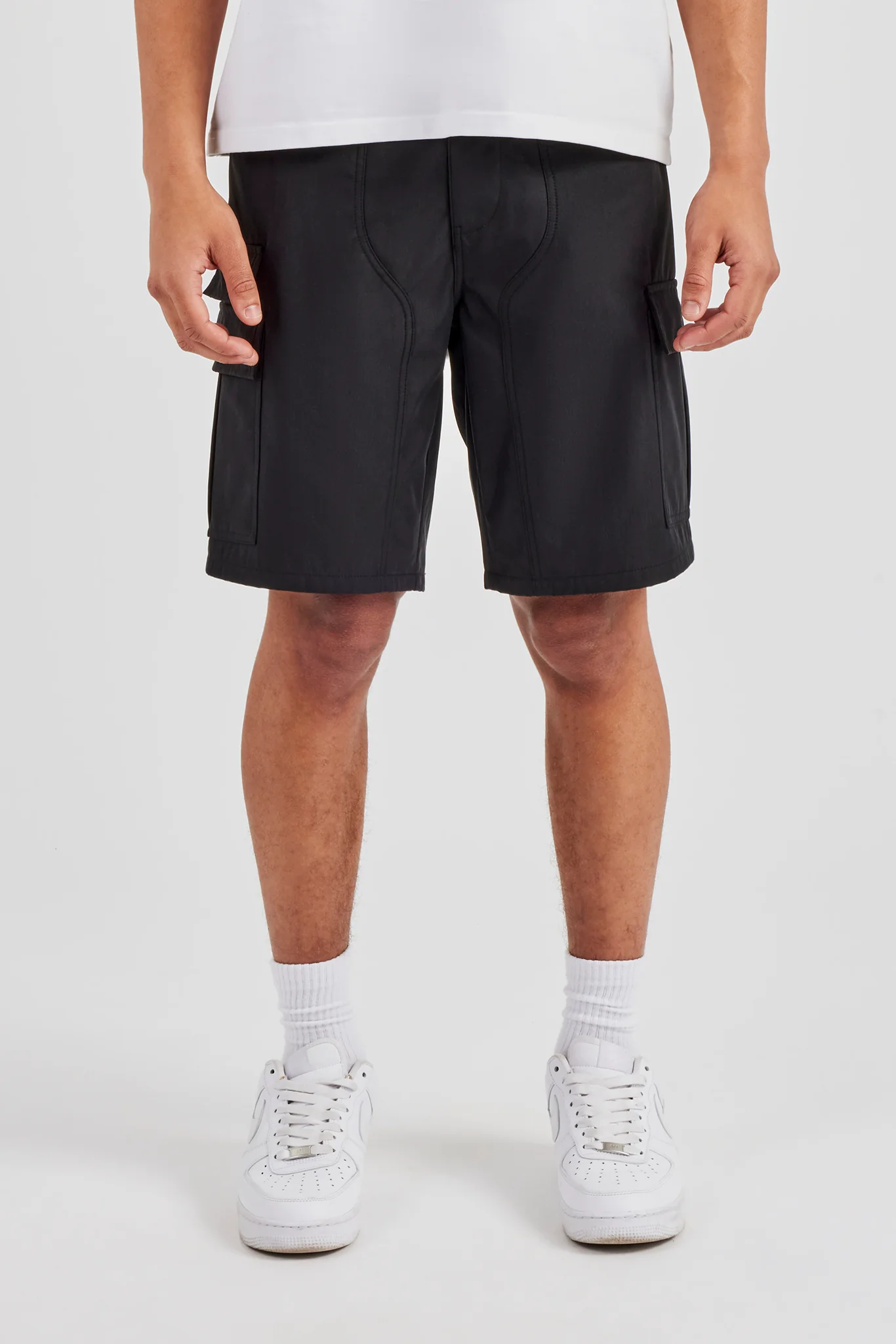 Nylon Cargo Short - Black - Image 2