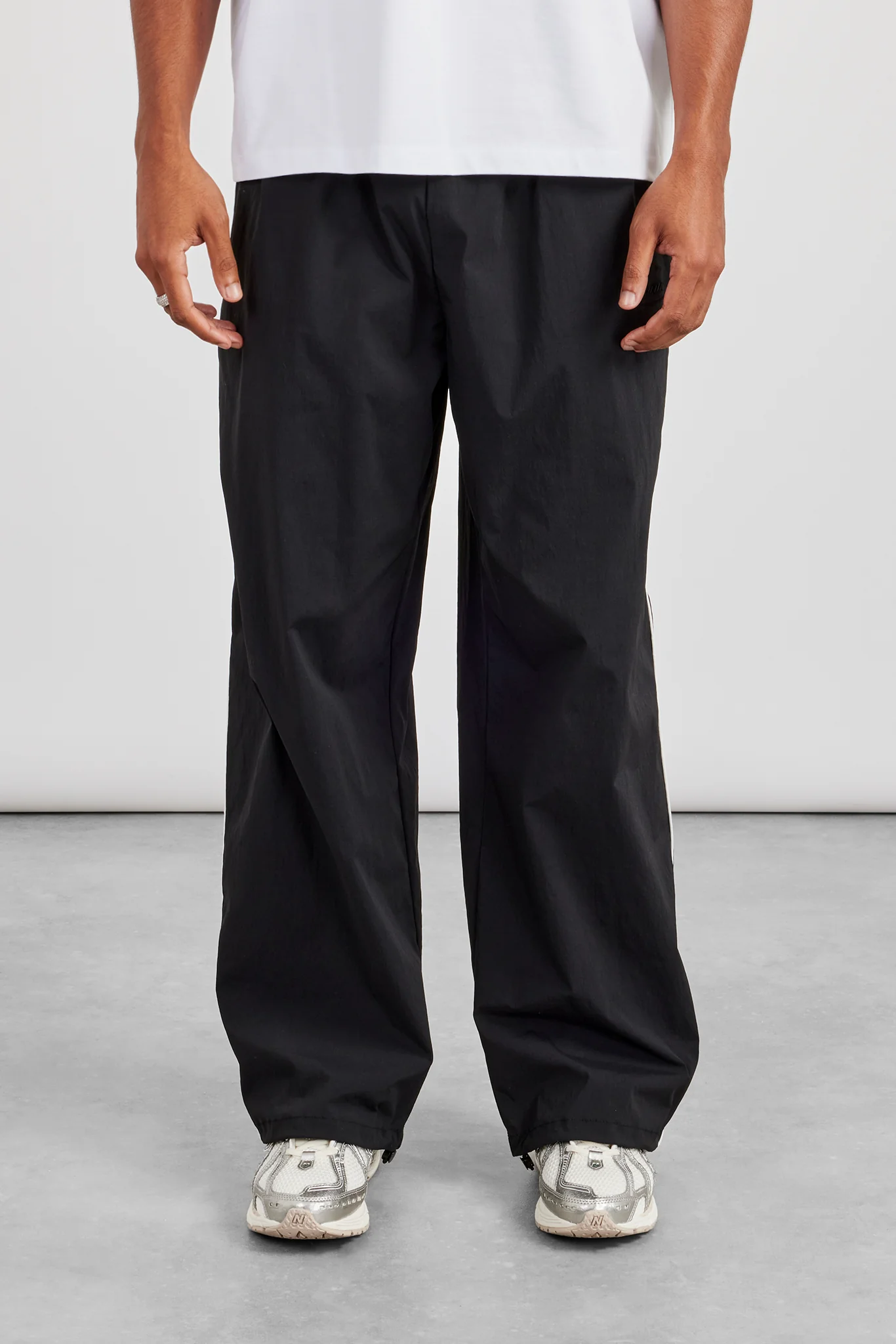 Nylon Piping Trouser - Black - Image 2