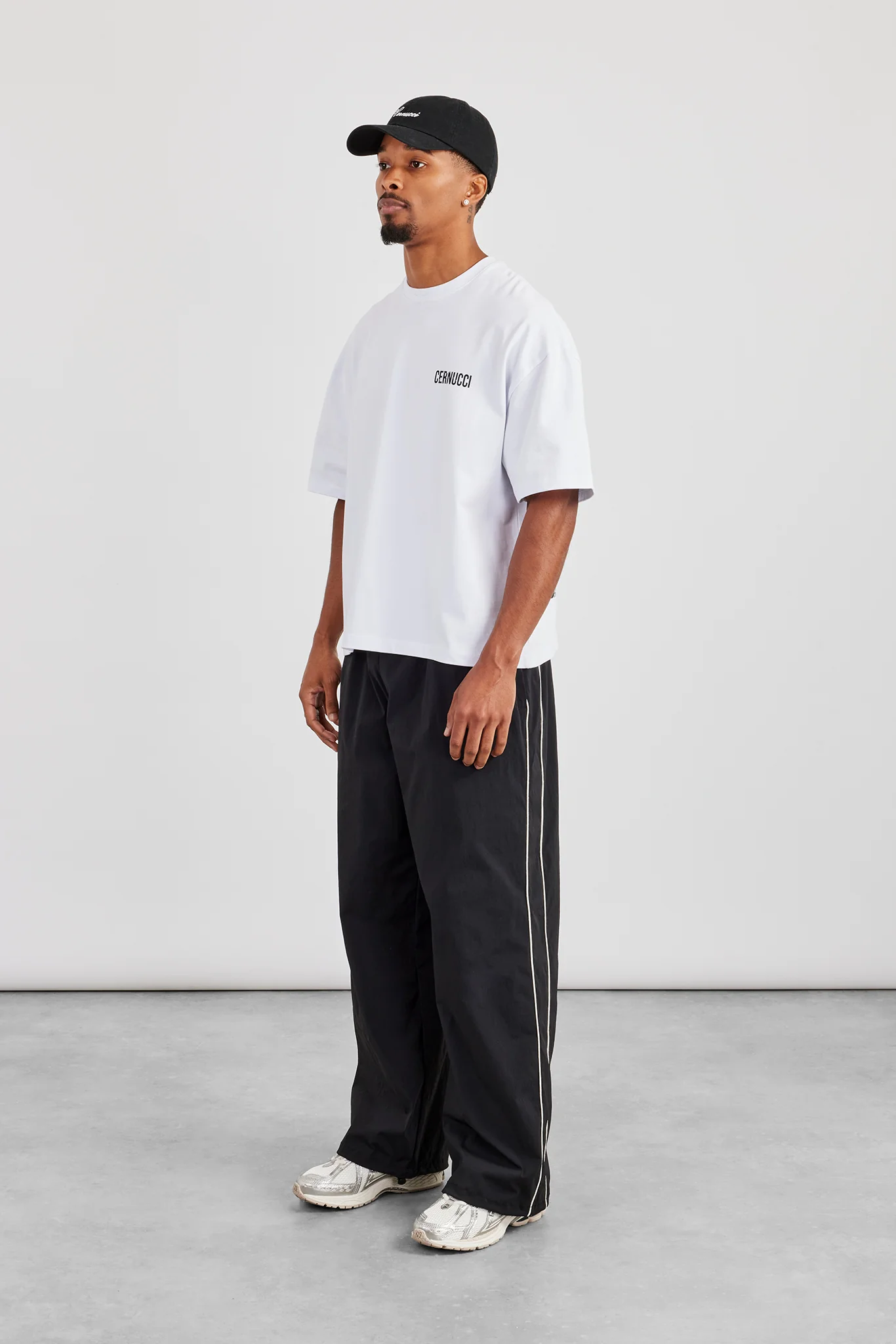 Nylon Piping Trouser - Black - Image 4