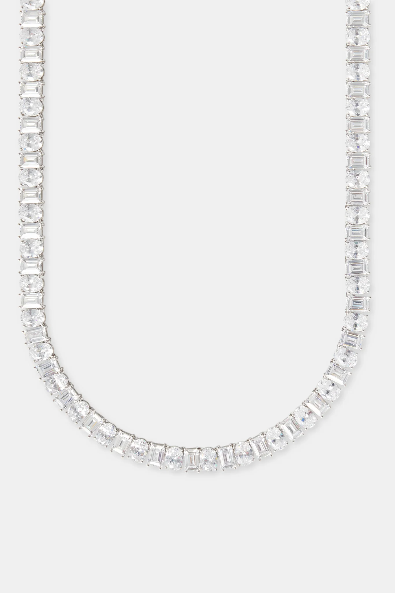 Oval & Baguette Stone Tennis Chain - 8mm - Image 2