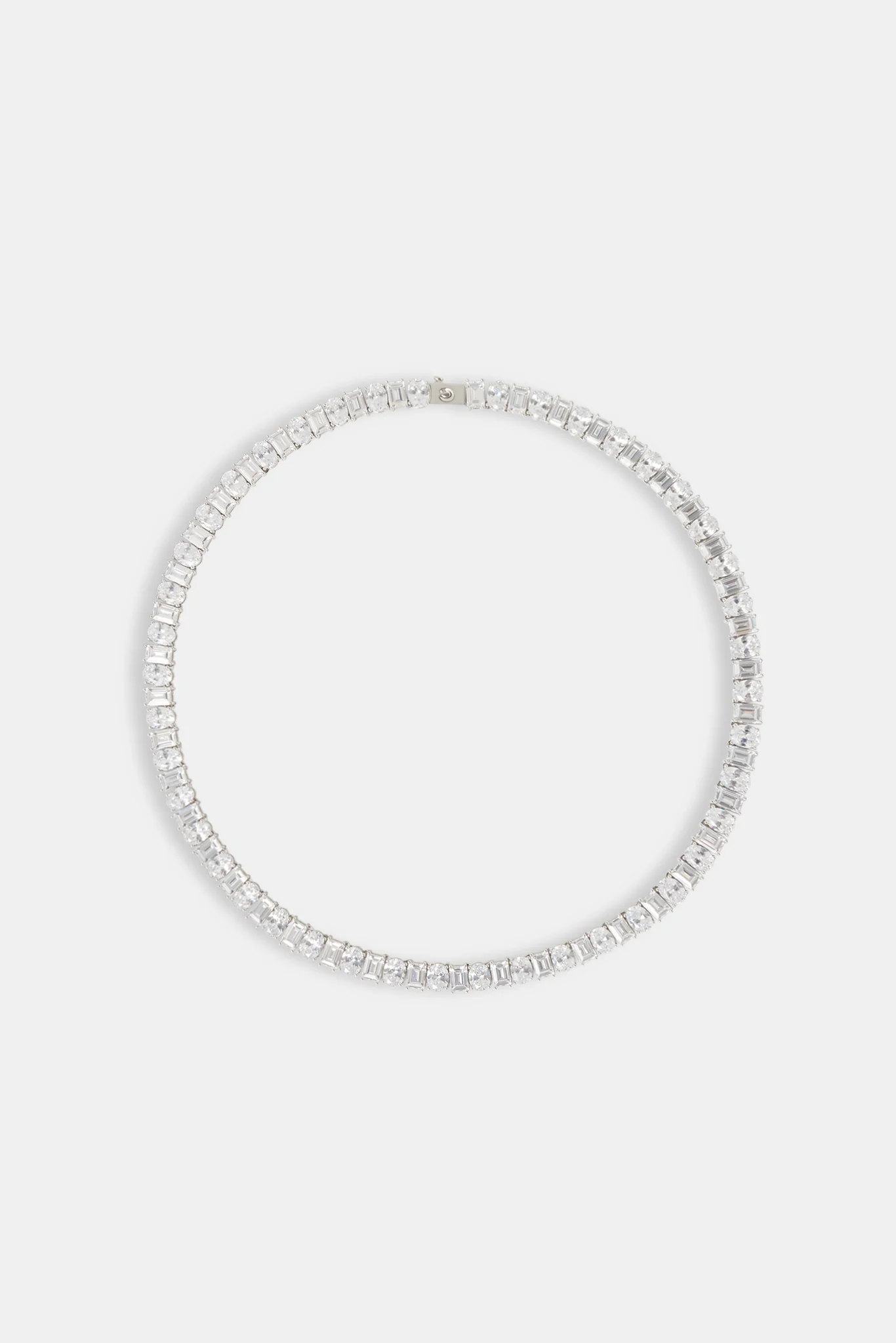 Oval & Baguette Stone Tennis Chain - 8mm - Image 4