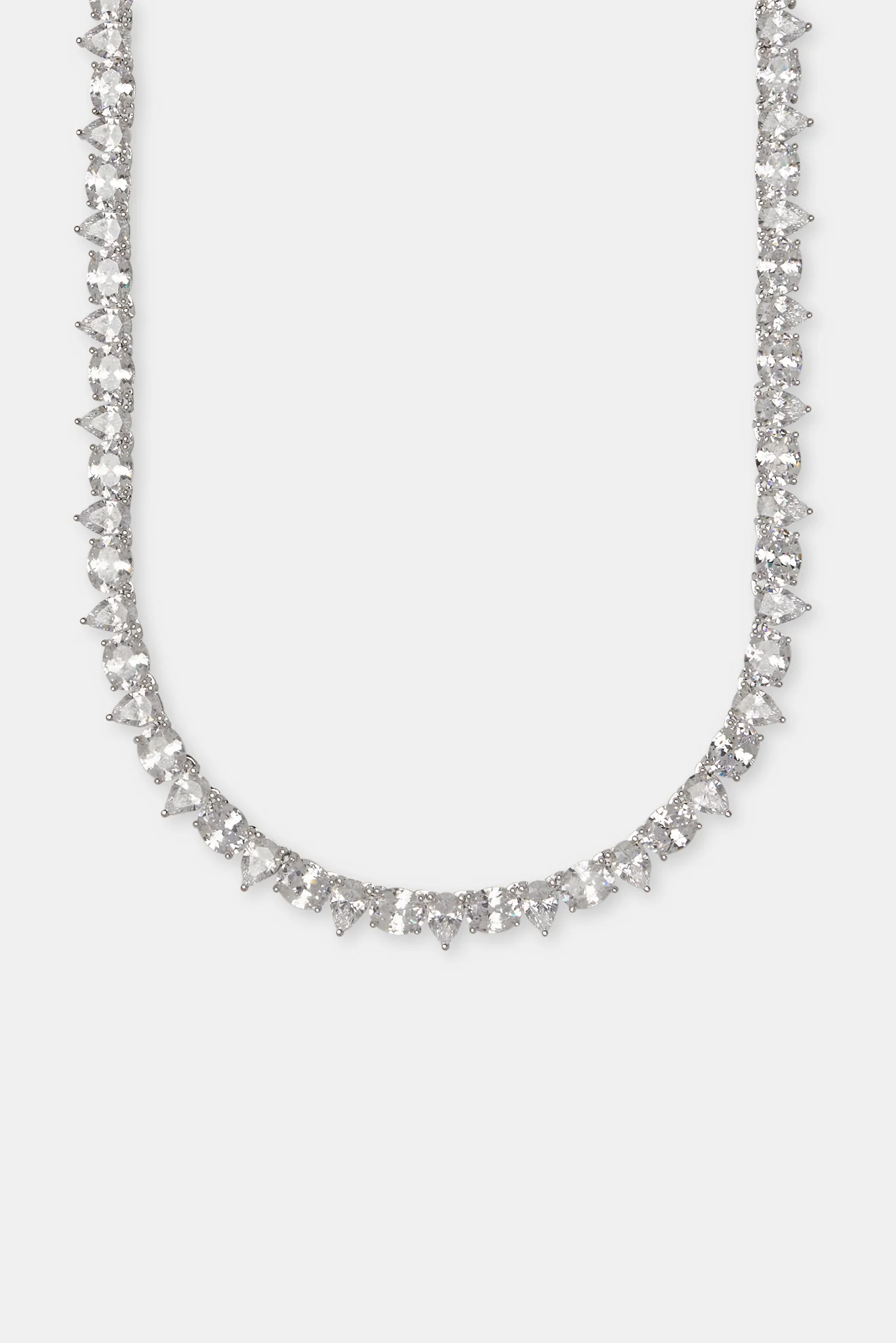 Oval & Pear Tennis Chain - 8mm - Image 2