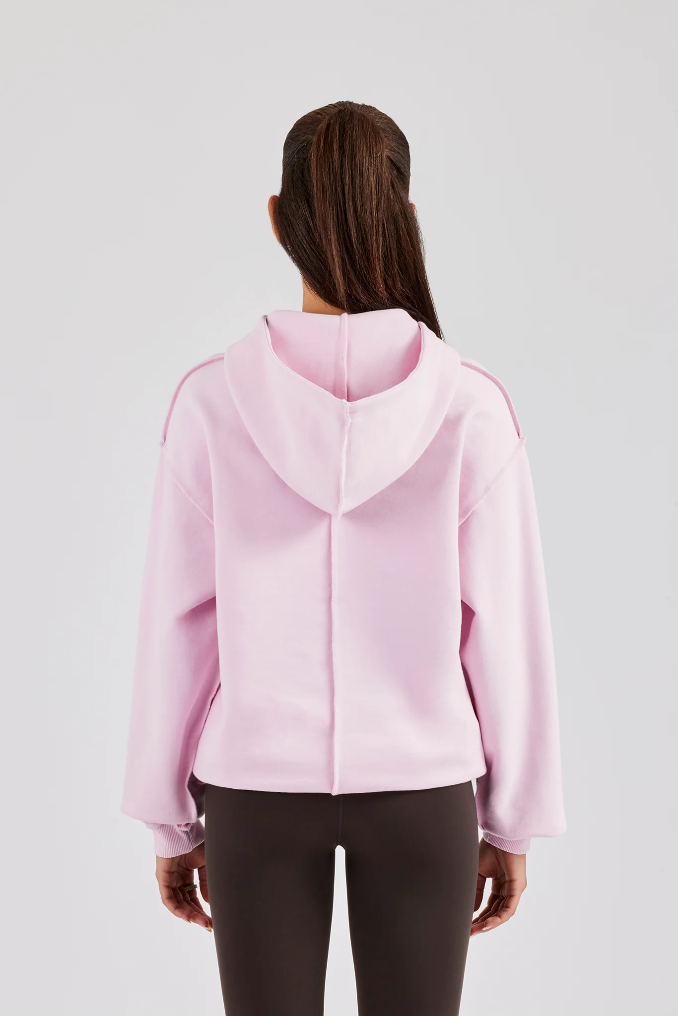 Overlock Oversized Hoodie - Pink - Image 4