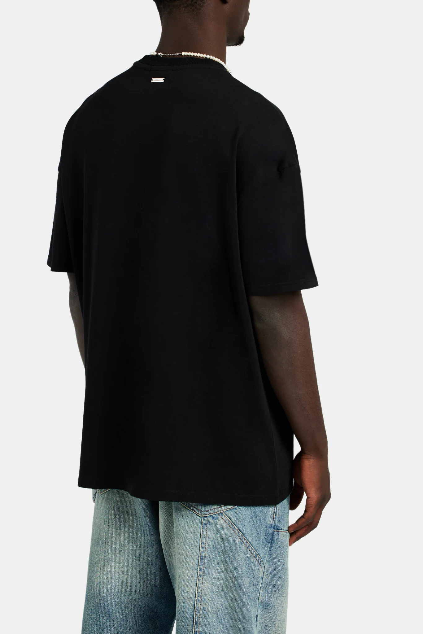Oversized Iced Print T-Shirt - Black - Image 2