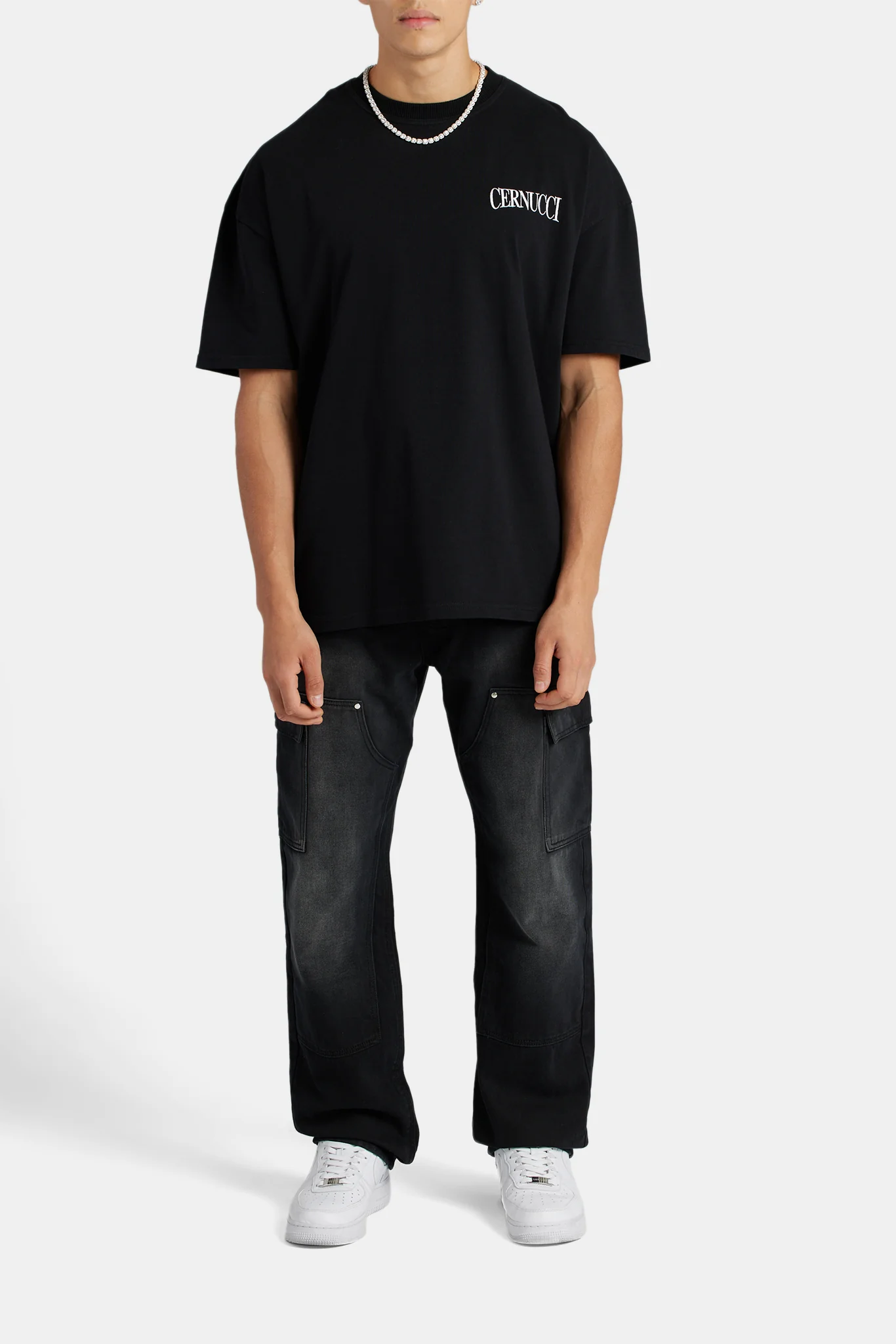 Oversized Dobermann Graphic T-Shirt - Black - Image 4