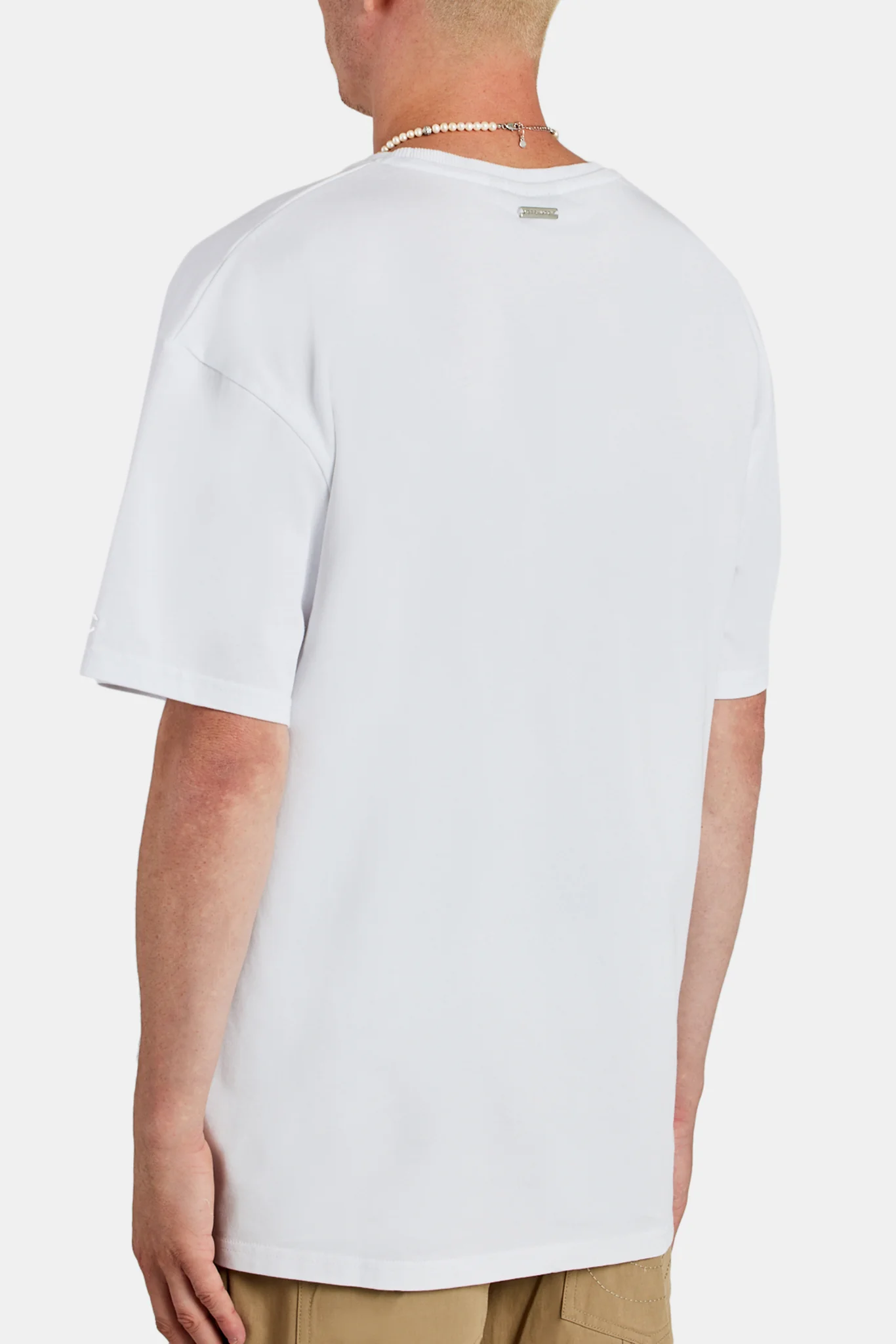 Oversized Floral Print T-Shirt - White - Image 4