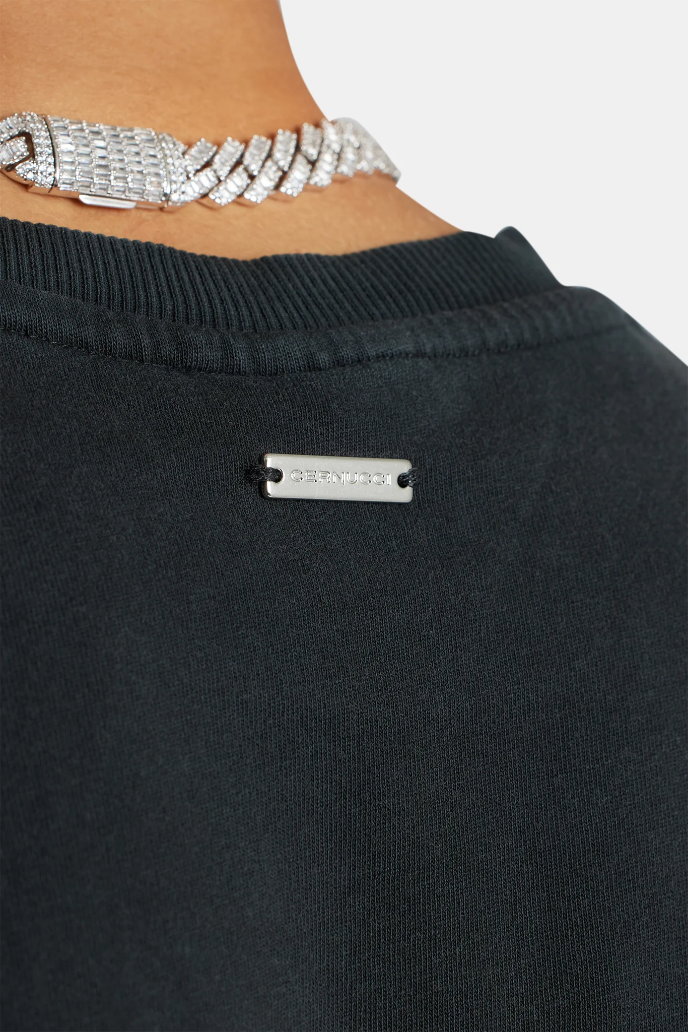 Oversized Iced Cross Graphic T-Shirt - Black - Image 3