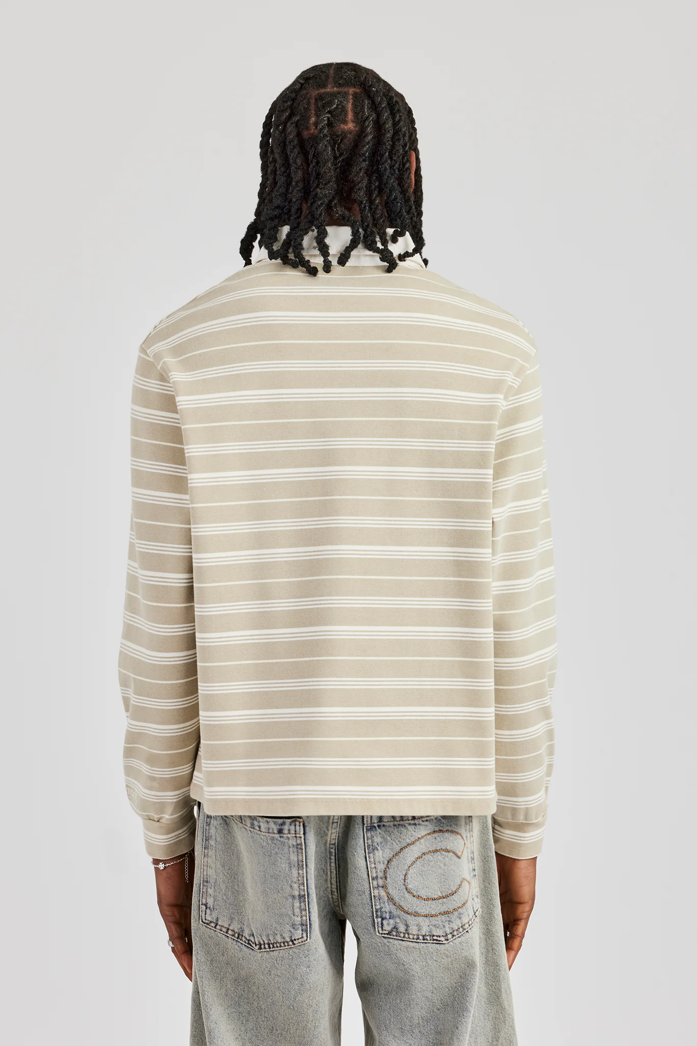 Stripe Rugby Polo Top - Image 4