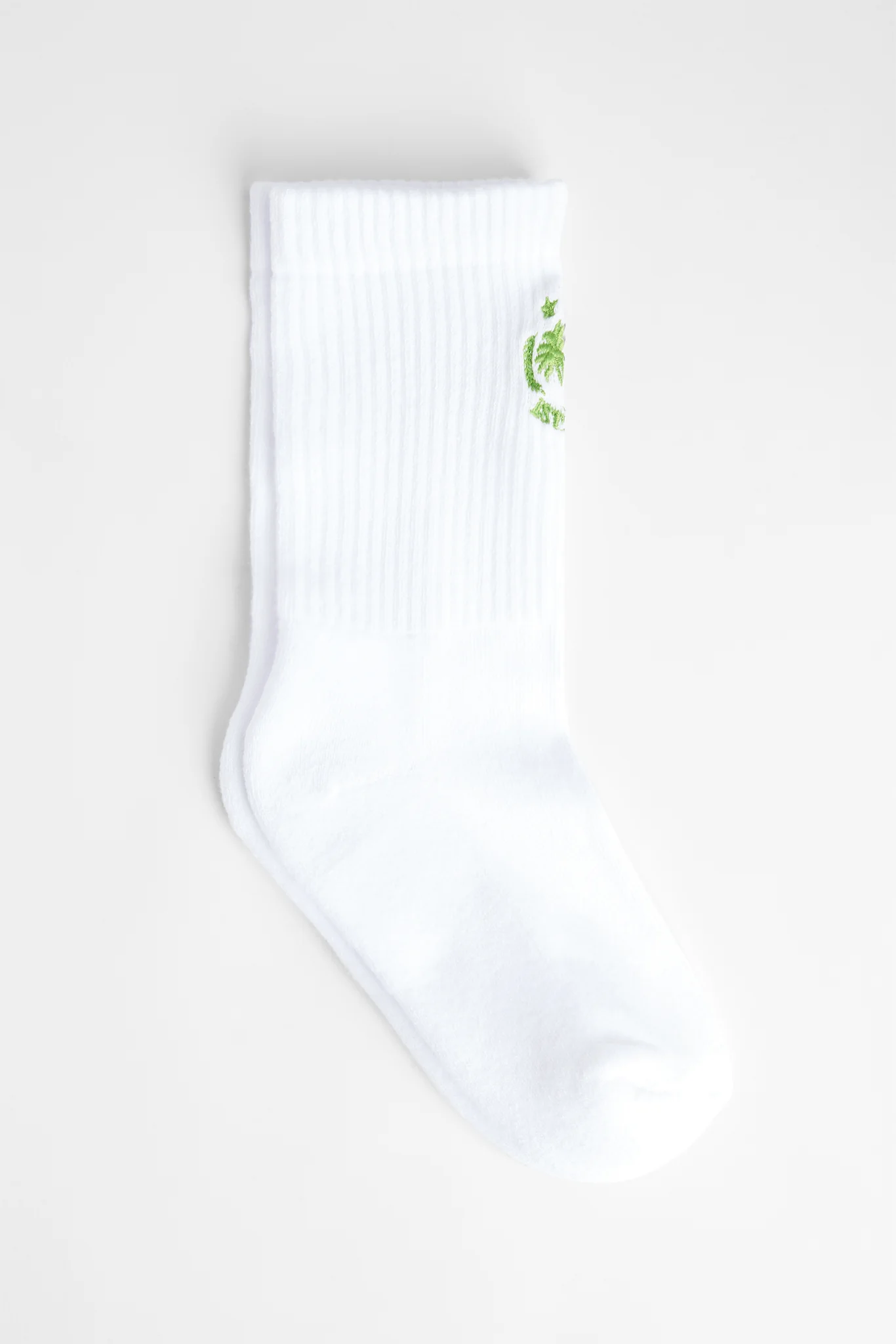 Palm Crest Socks - White