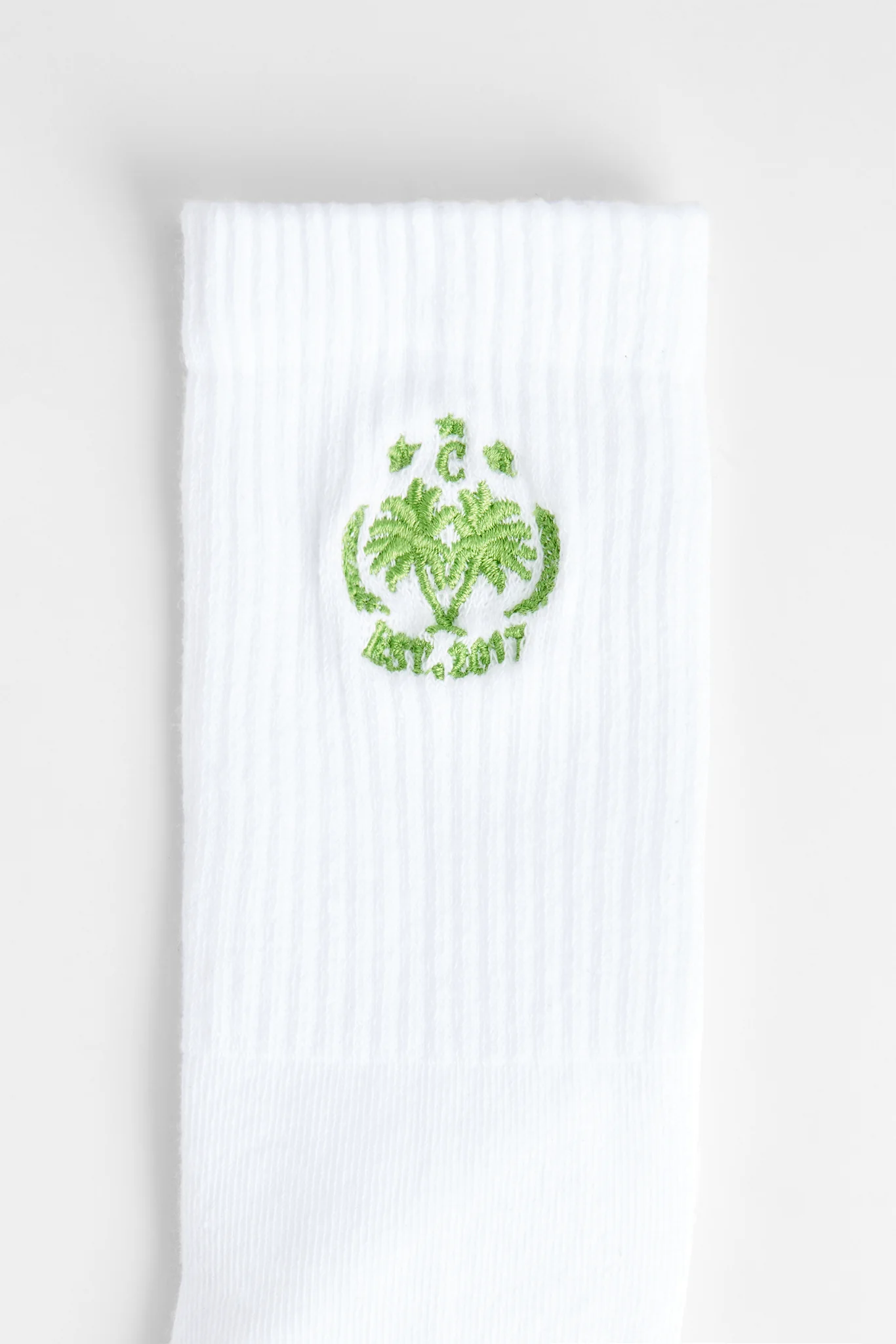 Palm Crest Socks - White - Image 2