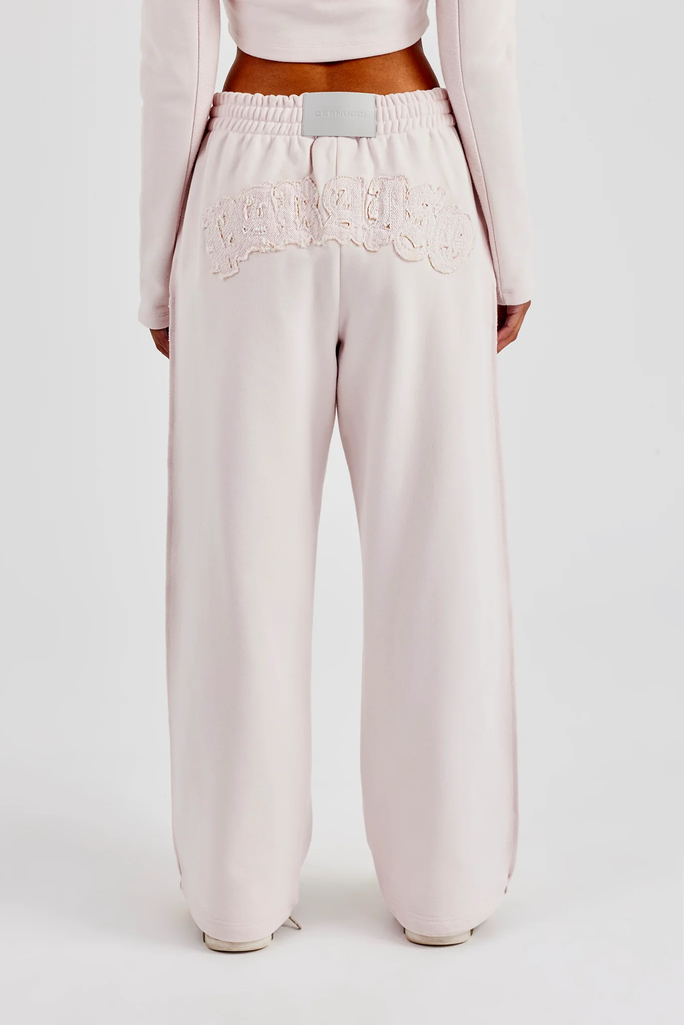 Paraiso Applique Wide Leg Jogger - Light Pink - Image 2