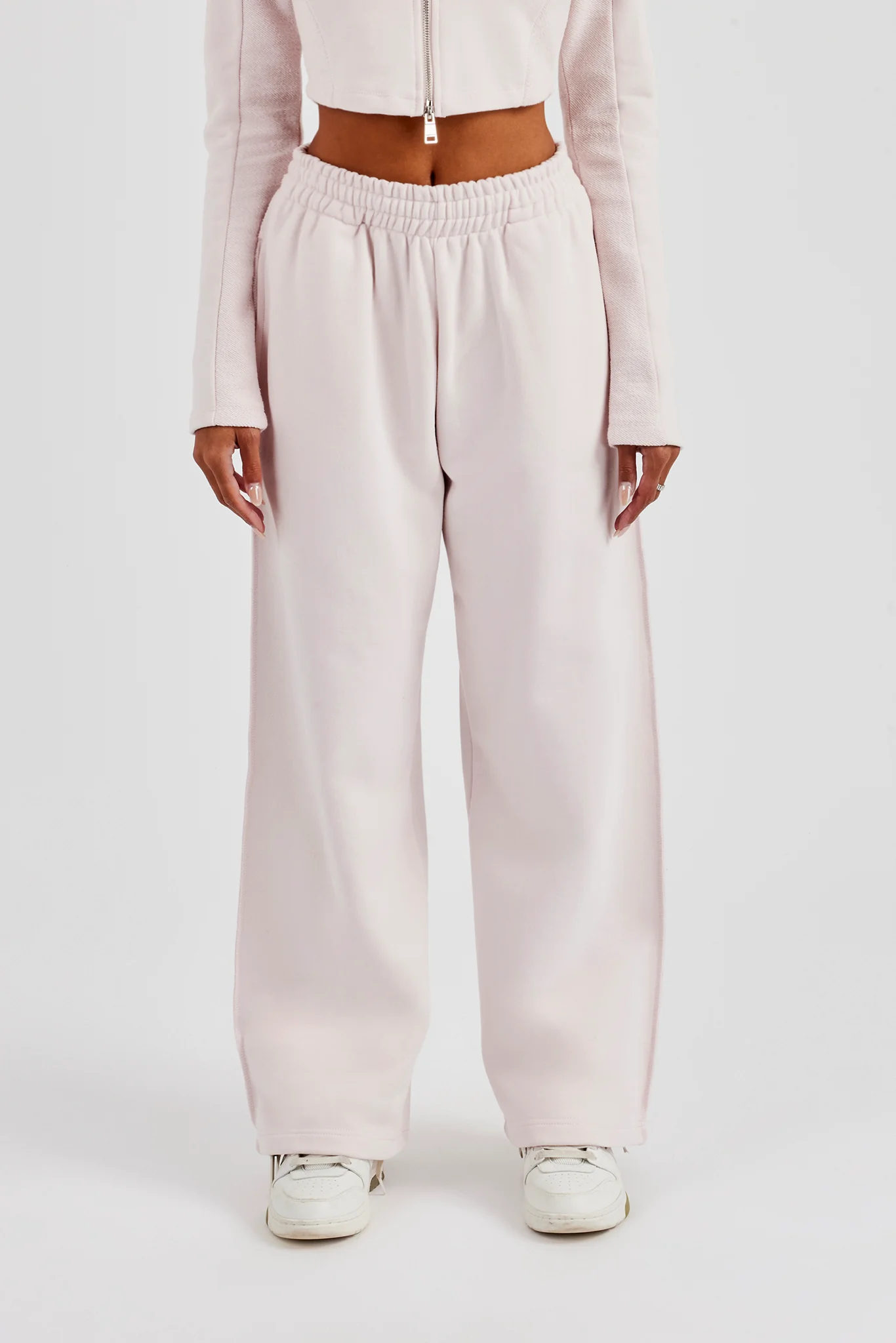 Paraiso Applique Wide Leg Jogger - Light Pink - Image 4