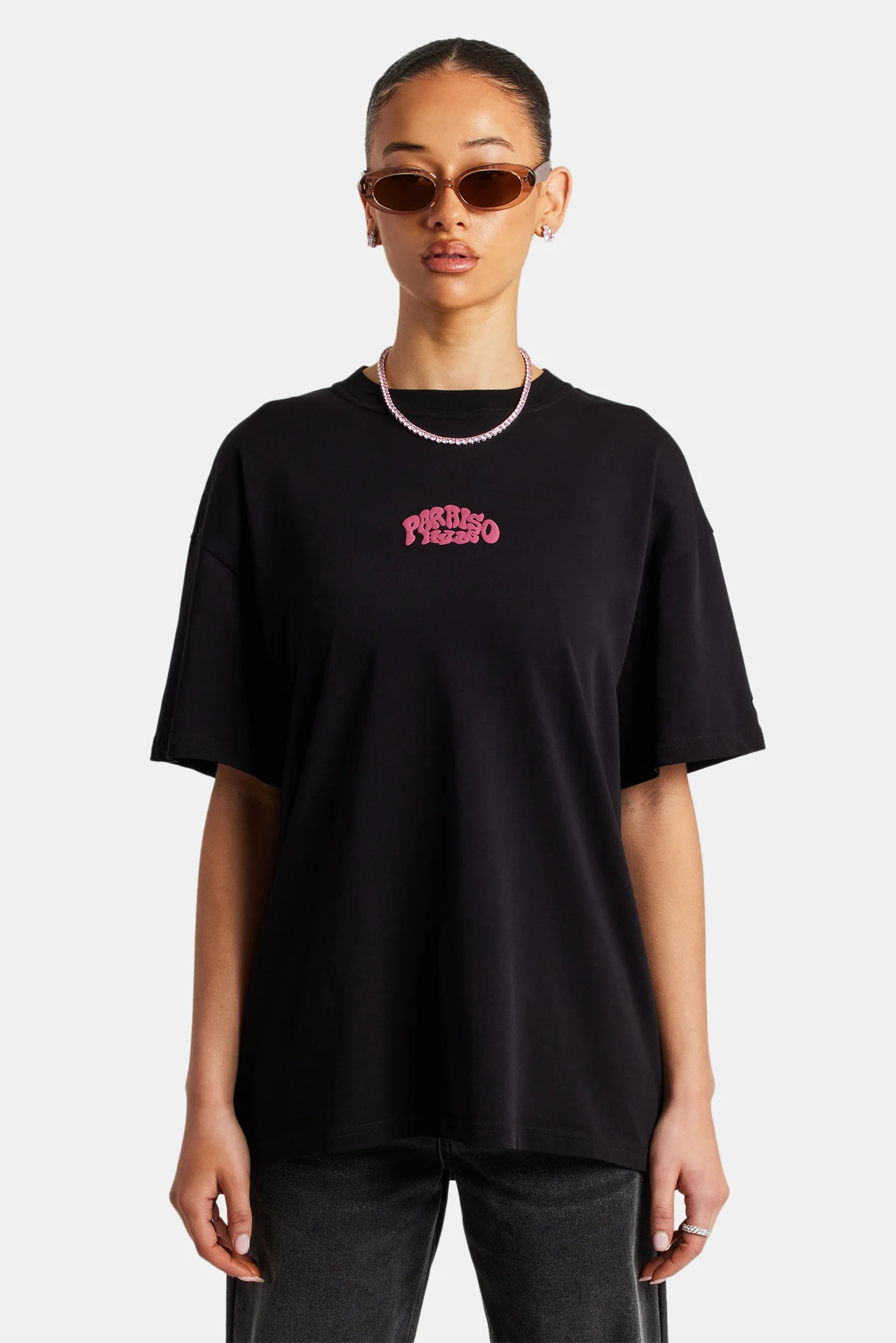 Paraiso Hills Palm Oversized T-Shirt - Black - Image 7