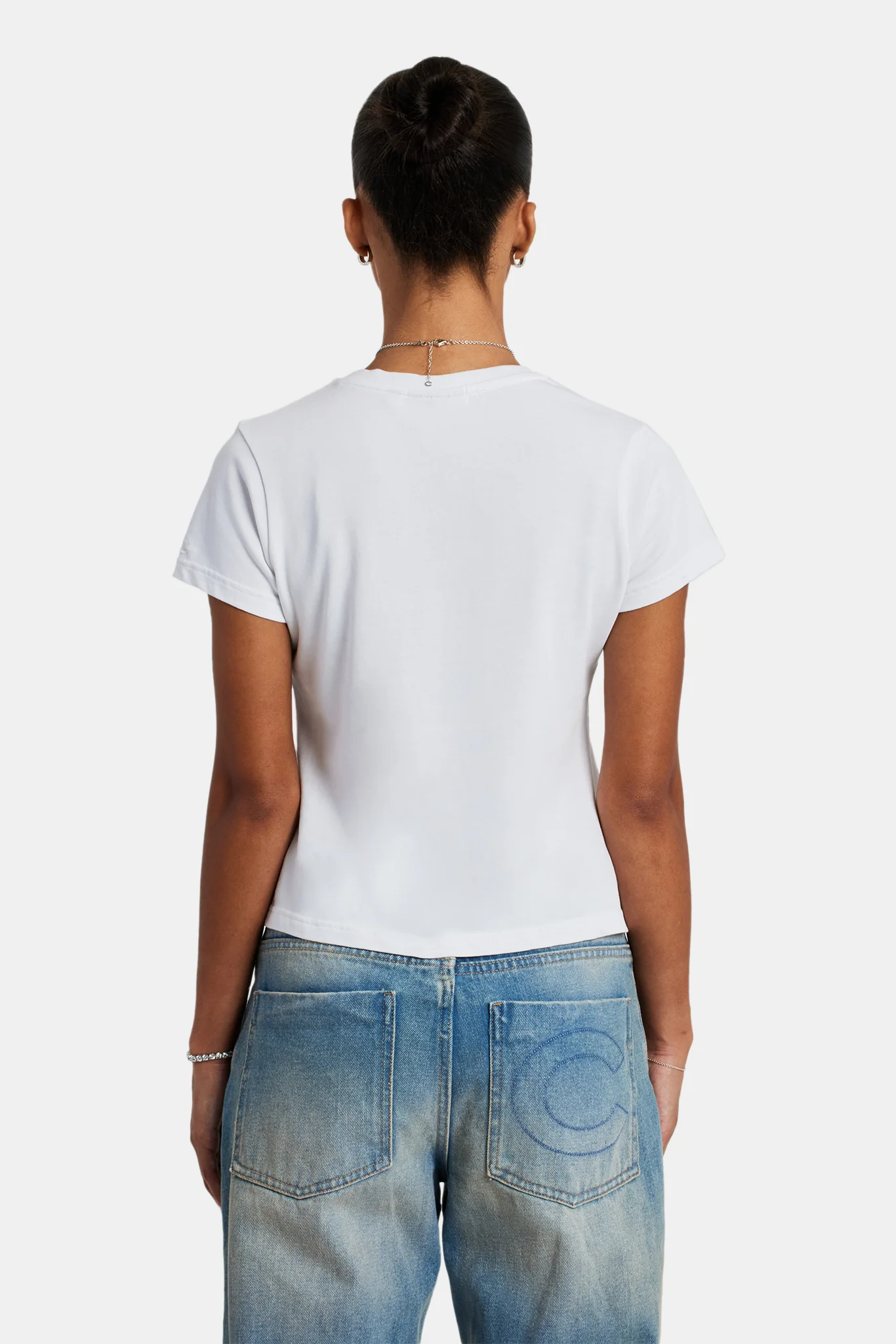 Paraiso Palm Baby Tee - White - Image 3