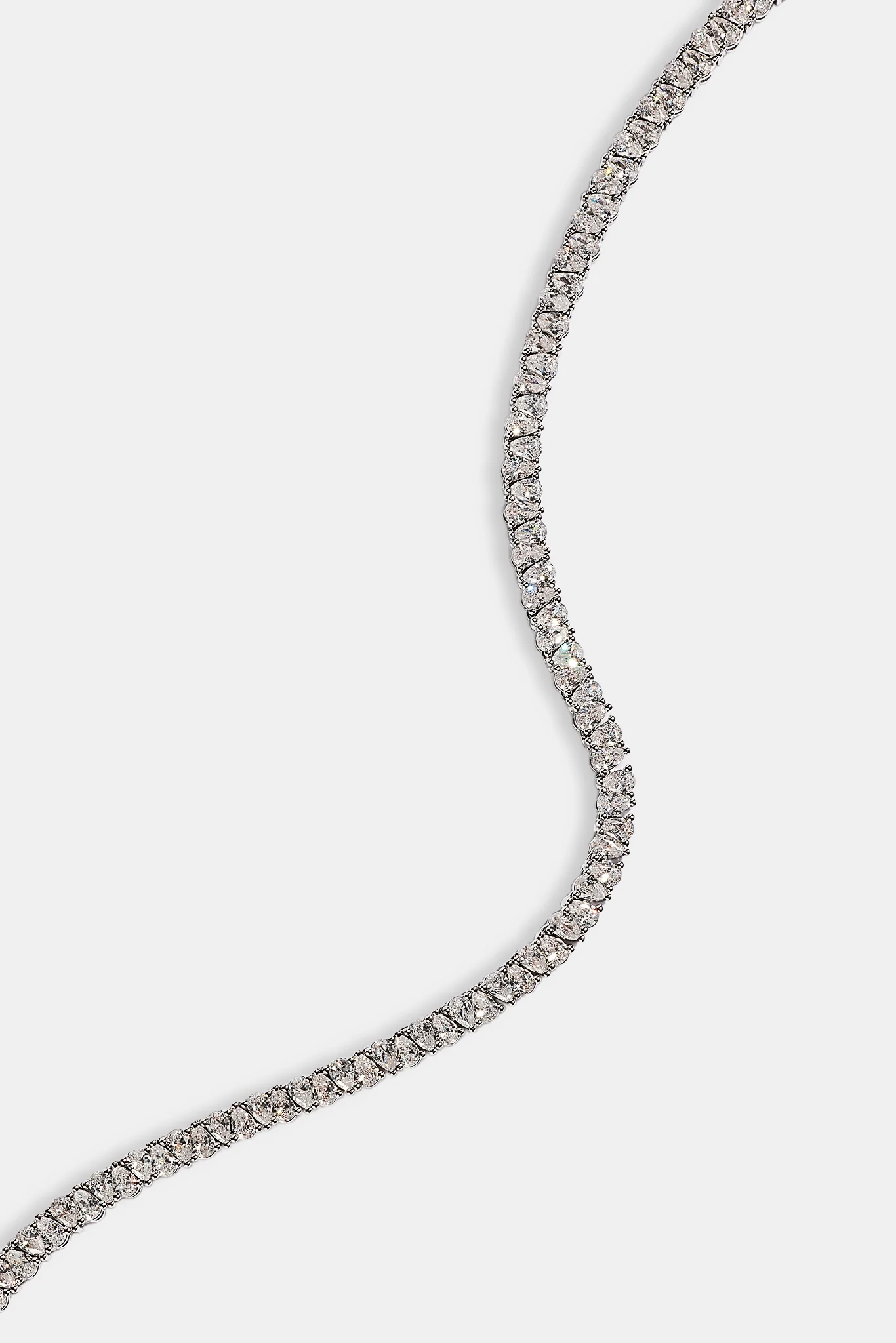 Pear Stone Tennis Chain - 3mm - White - Image 3