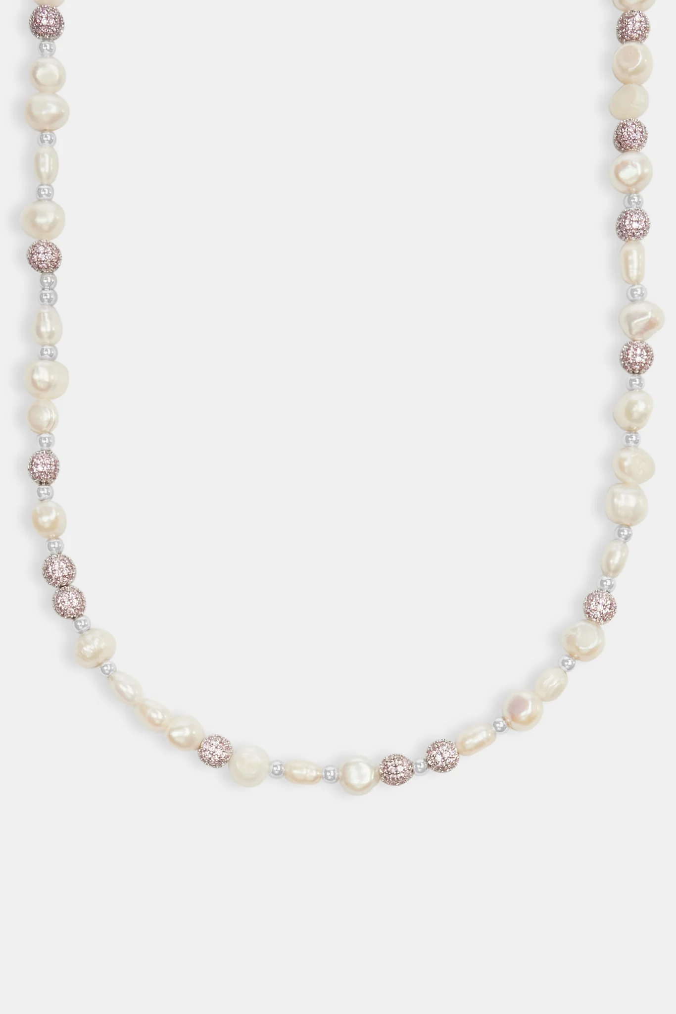 Pearl and Pink Iced Ball Necklace - Image 2