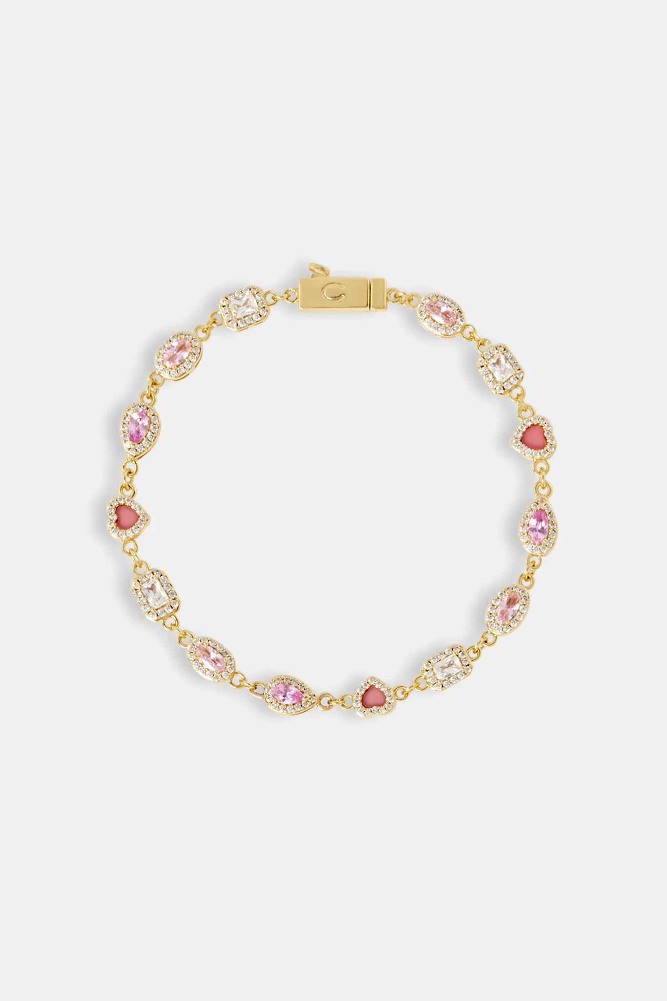 Pink Agate Iced Gemstone Bracelet - 6mm - Image 2