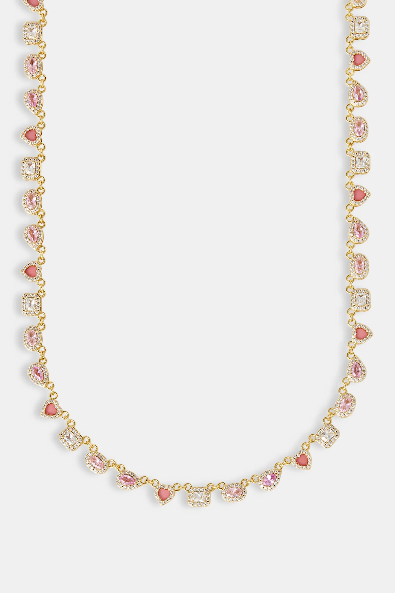 Pink Agate Iced Gemstone Chain - 6mm - Image 2