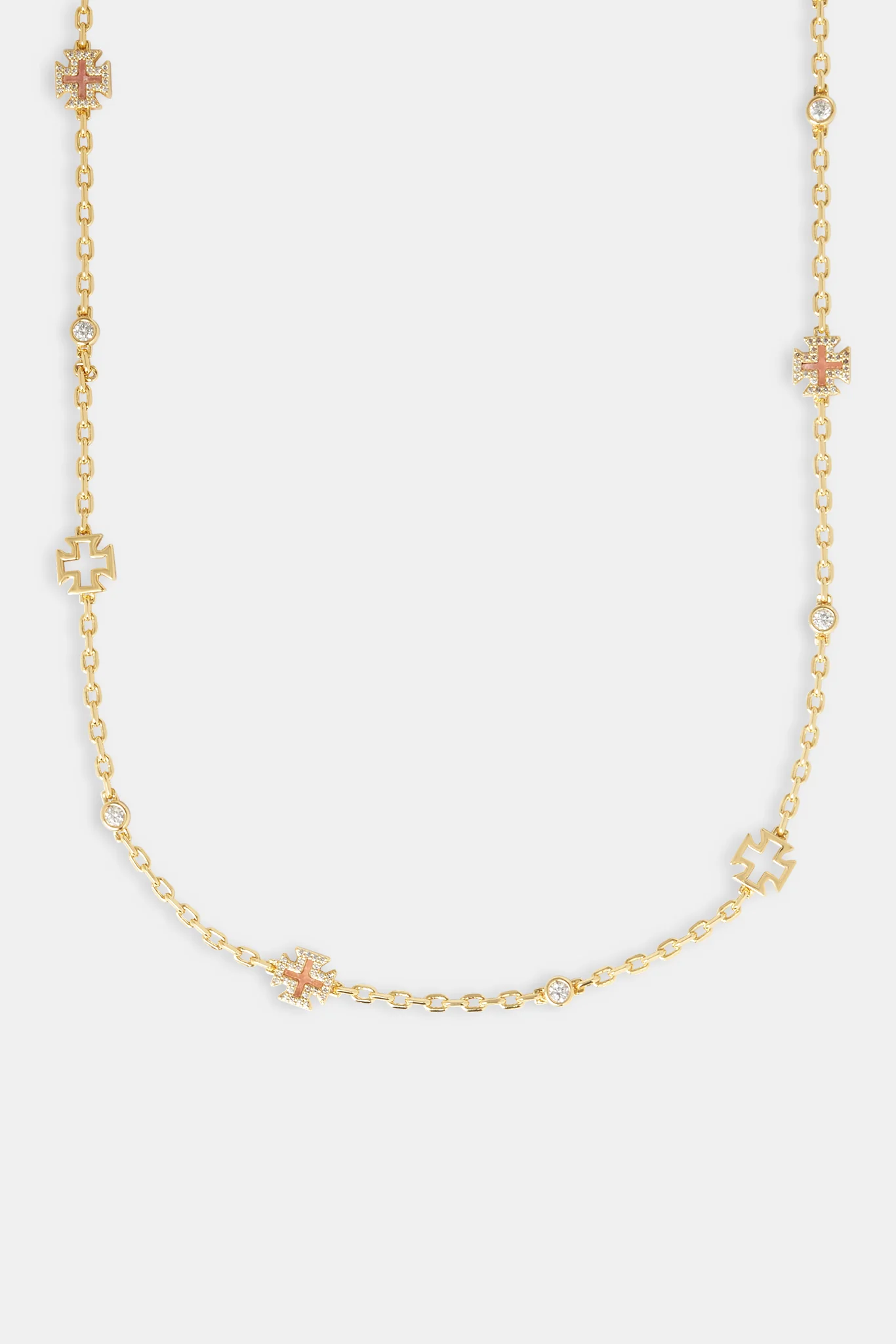 Pink Agate Motif Mix Rolo Chain - 8mm - Image 2