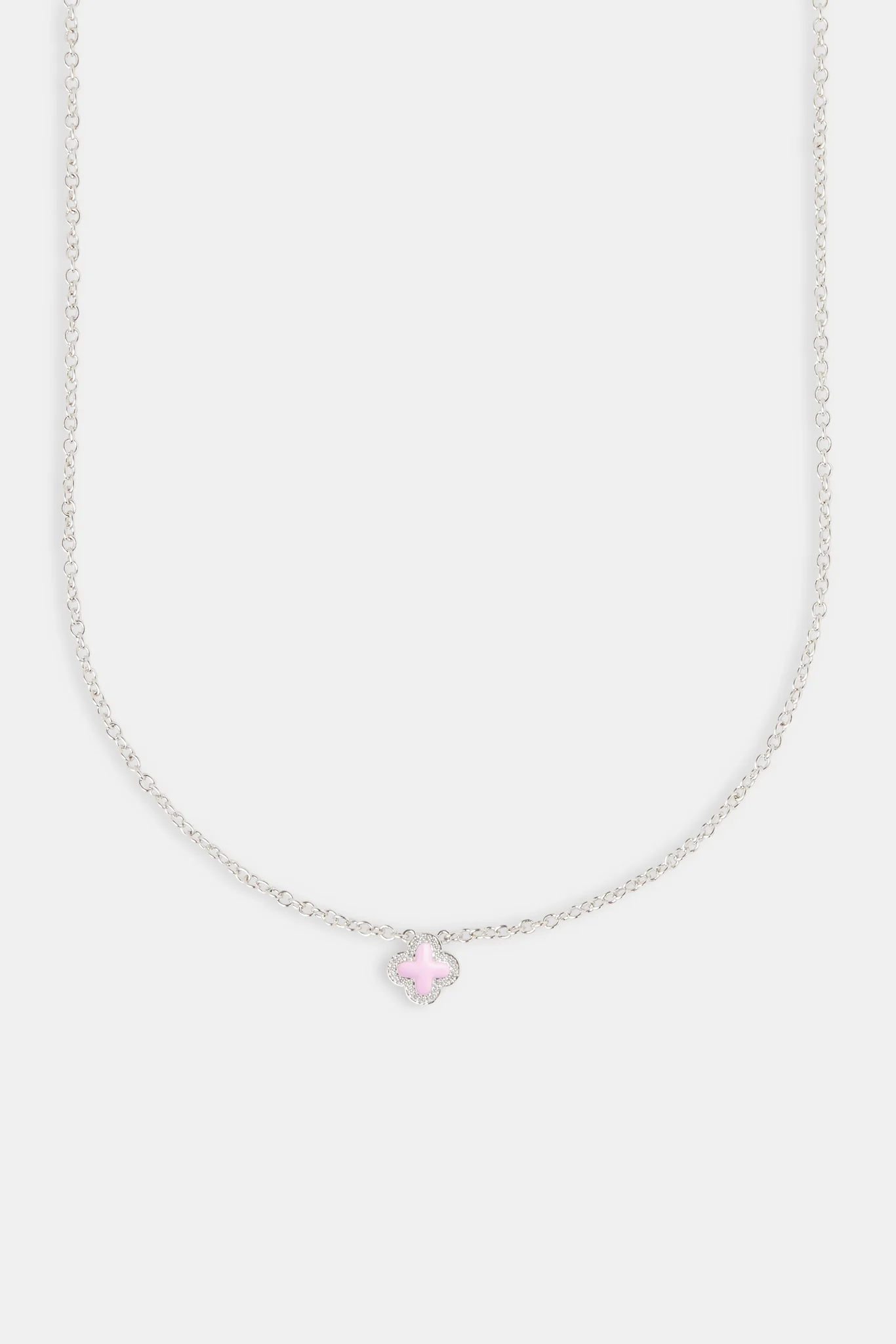 Pink Enamel Motif Necklace - 10mm - Image 2